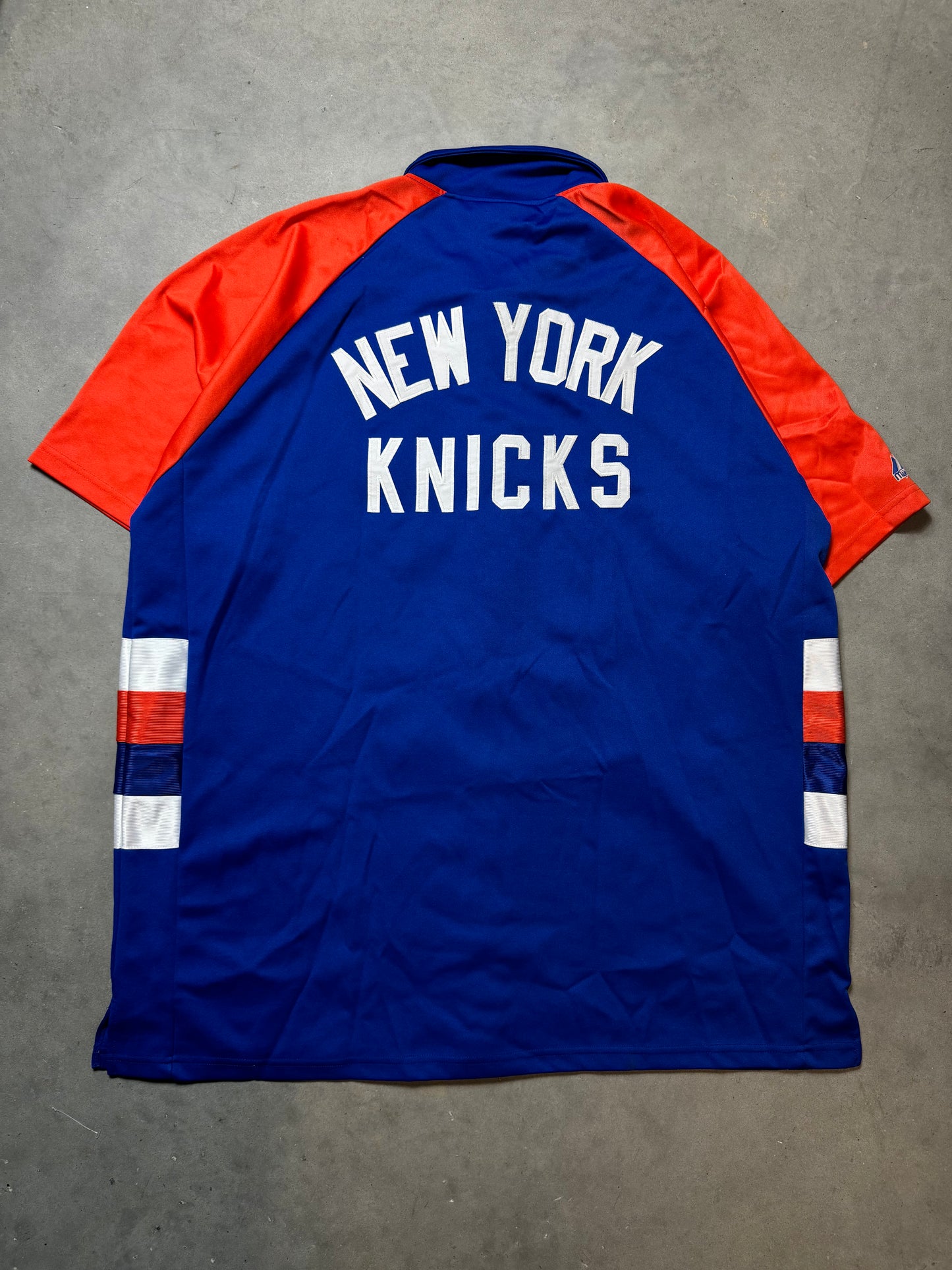 00’s New York Knicks Vintage Majestic Throwback Warm Up Jacket (XXL)