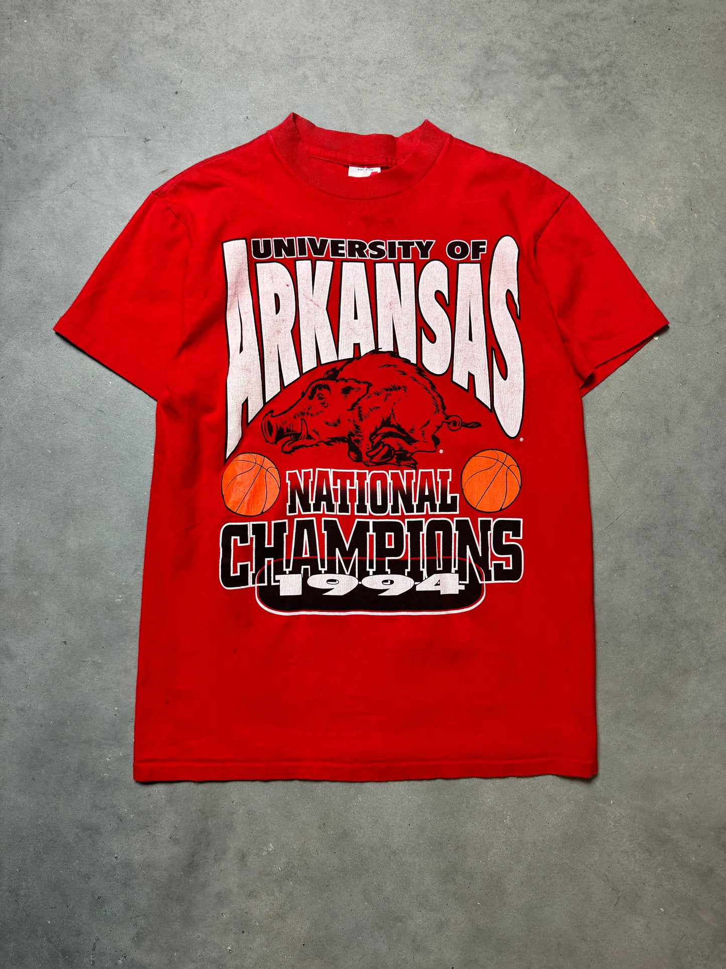 1994 Arkansas Razorbacks Vintage NCAA Champions Tee (Medium)