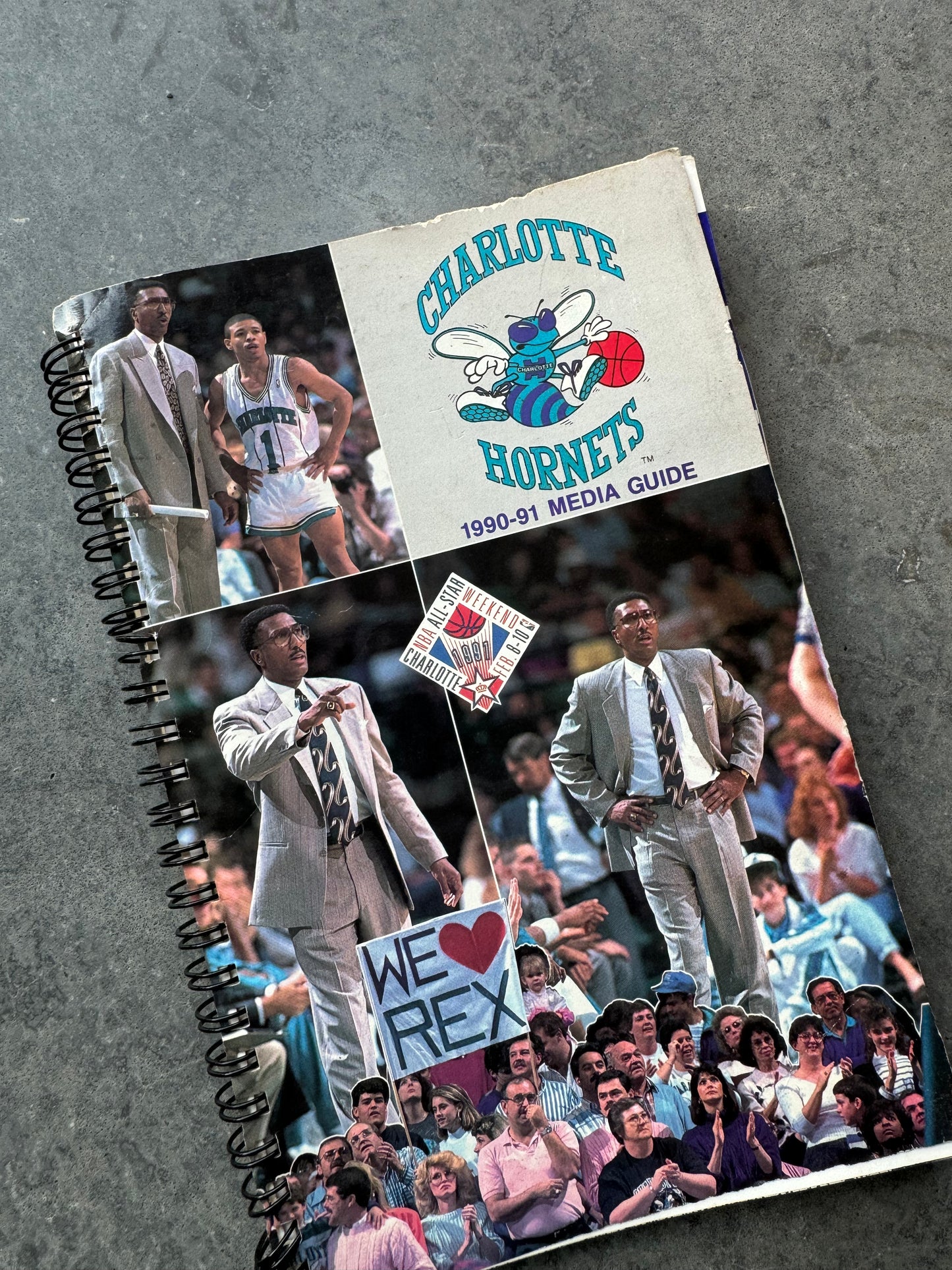 1990/1991 Charlotte Hornets All Star Weekend Vintage NBA Media Guide Coffee Table Book