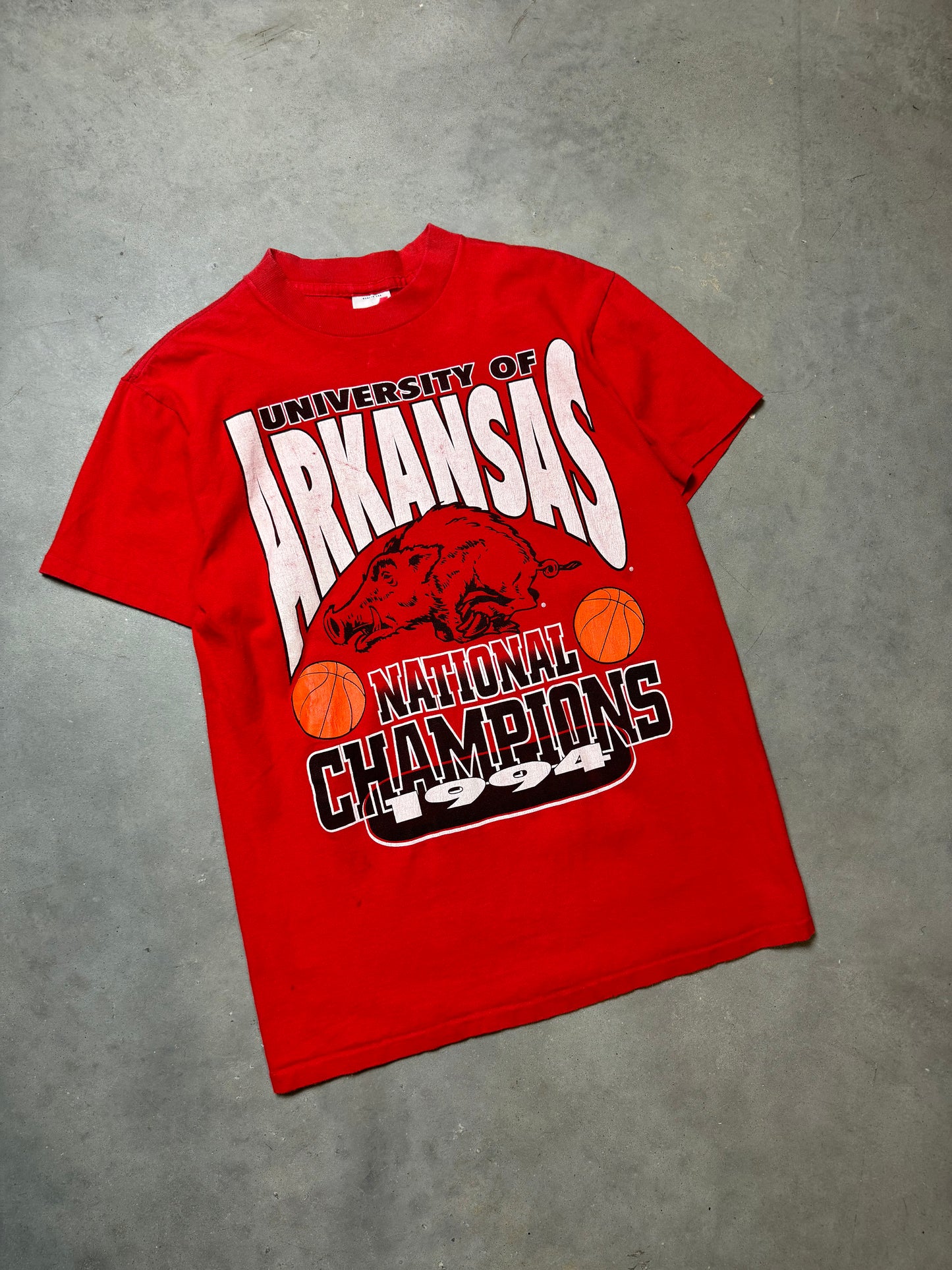 1994 Arkansas Razorbacks Vintage NCAA Champions Tee (Medium)