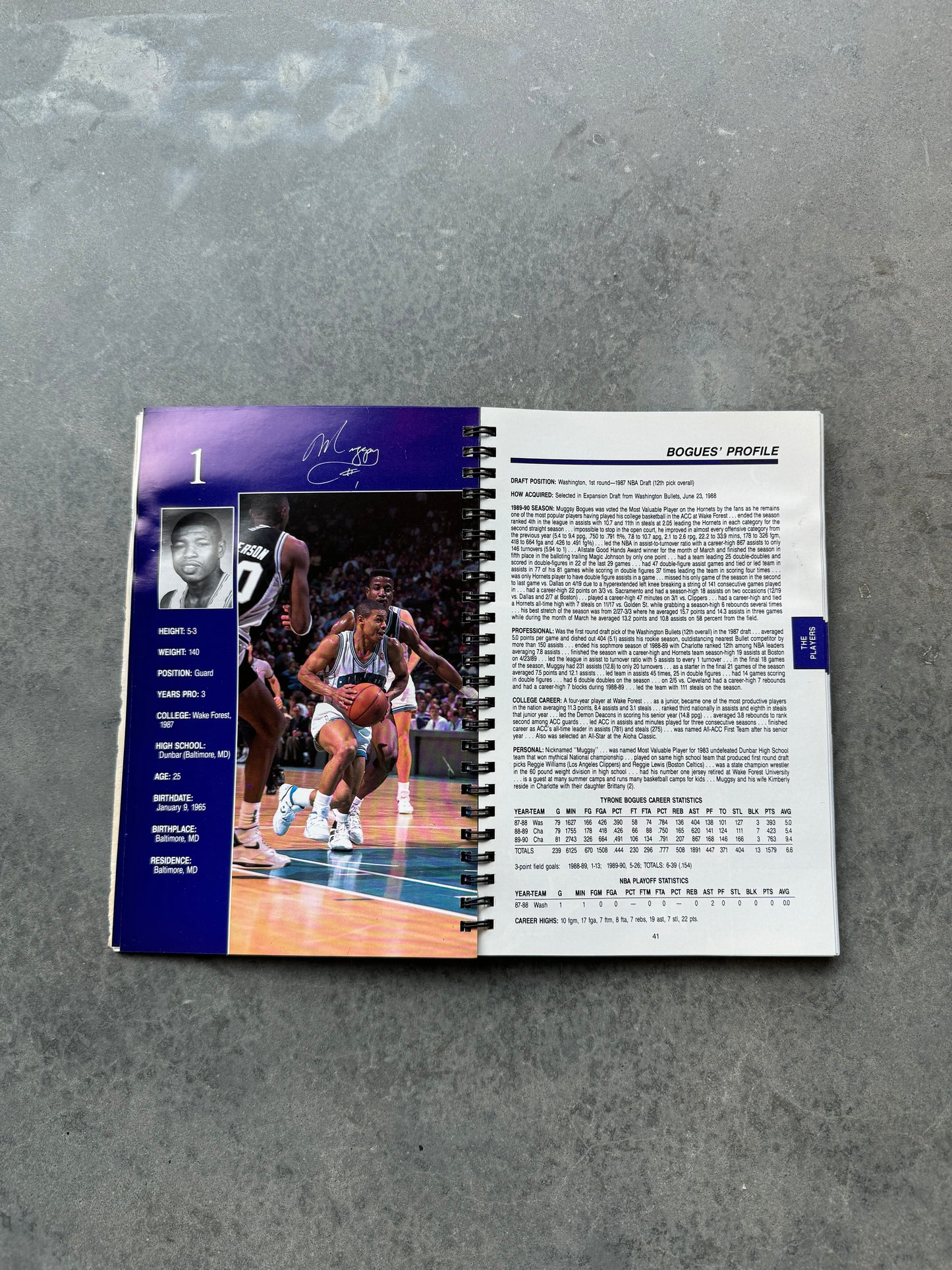 1990/1991 Charlotte Hornets All Star Weekend Vintage NBA Media Guide Coffee Table Book