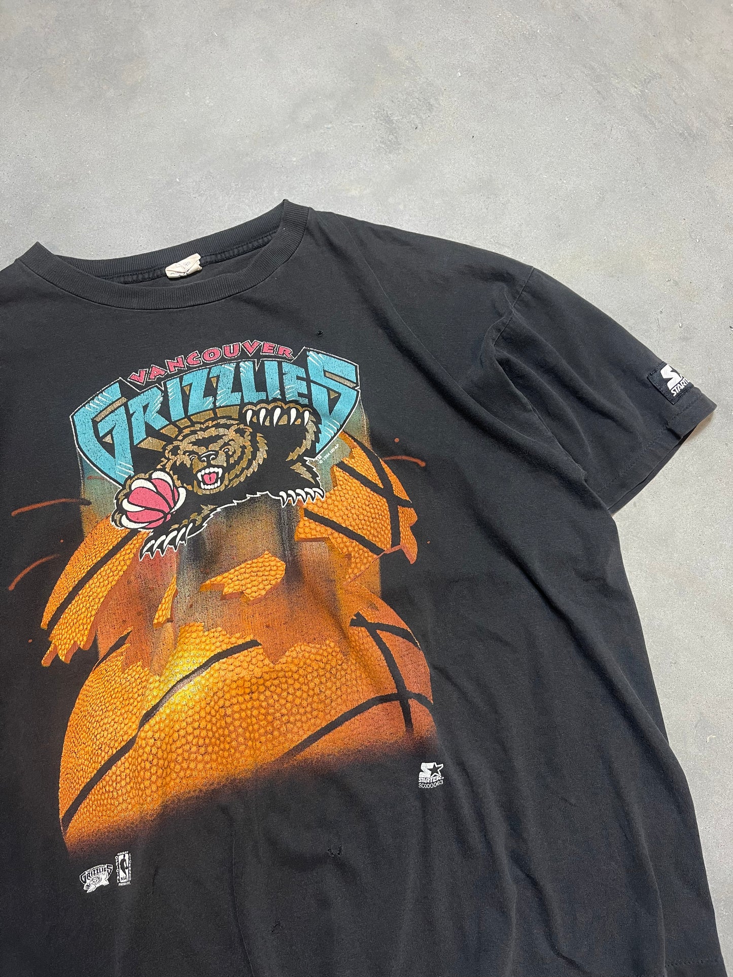 90’s Vancouver Grizzlies Vintage Starter Explosion NBA Tee (Boxy XL)