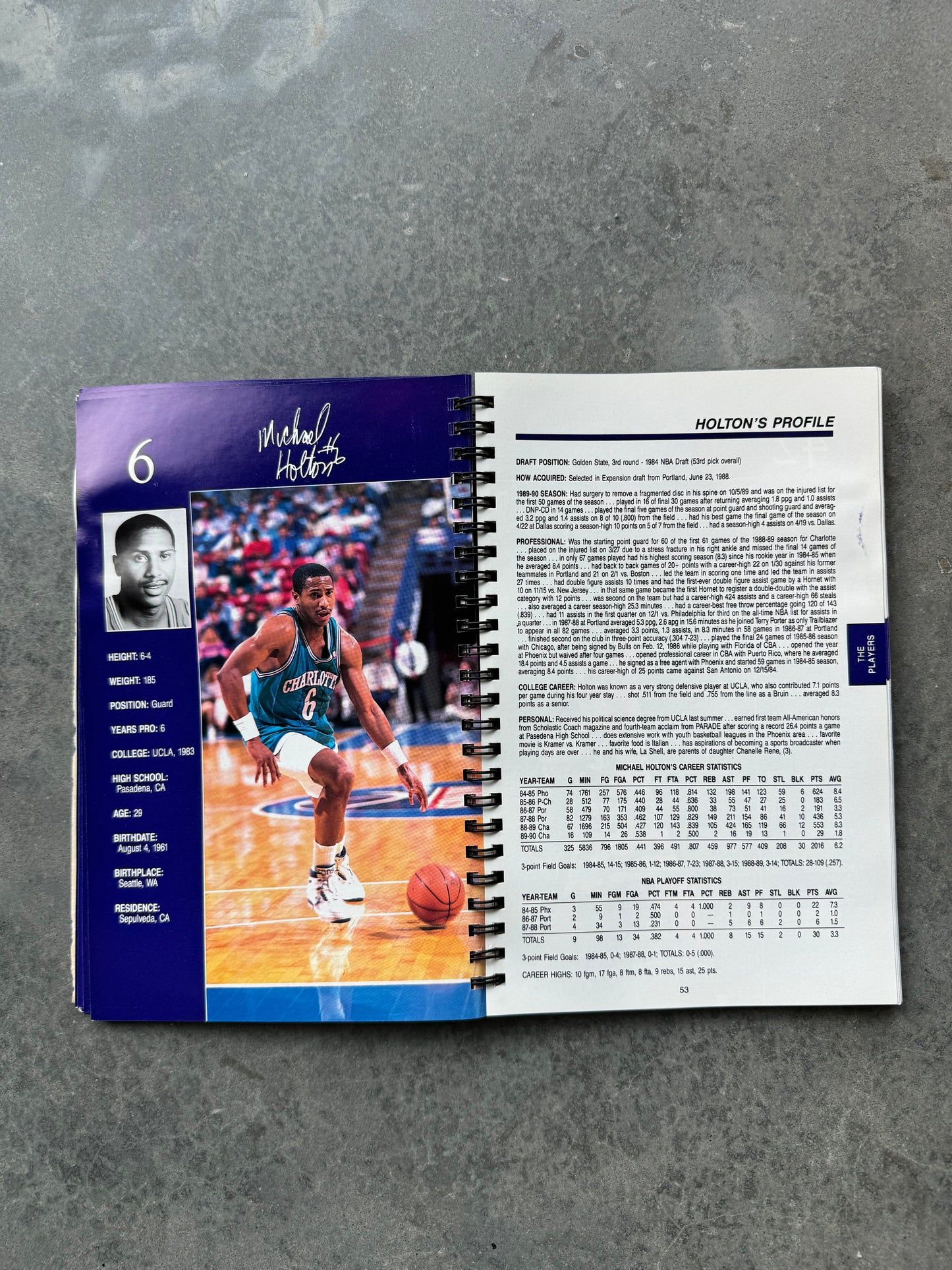 1990/1991 Charlotte Hornets All Star Weekend Vintage NBA Media Guide Coffee Table Book