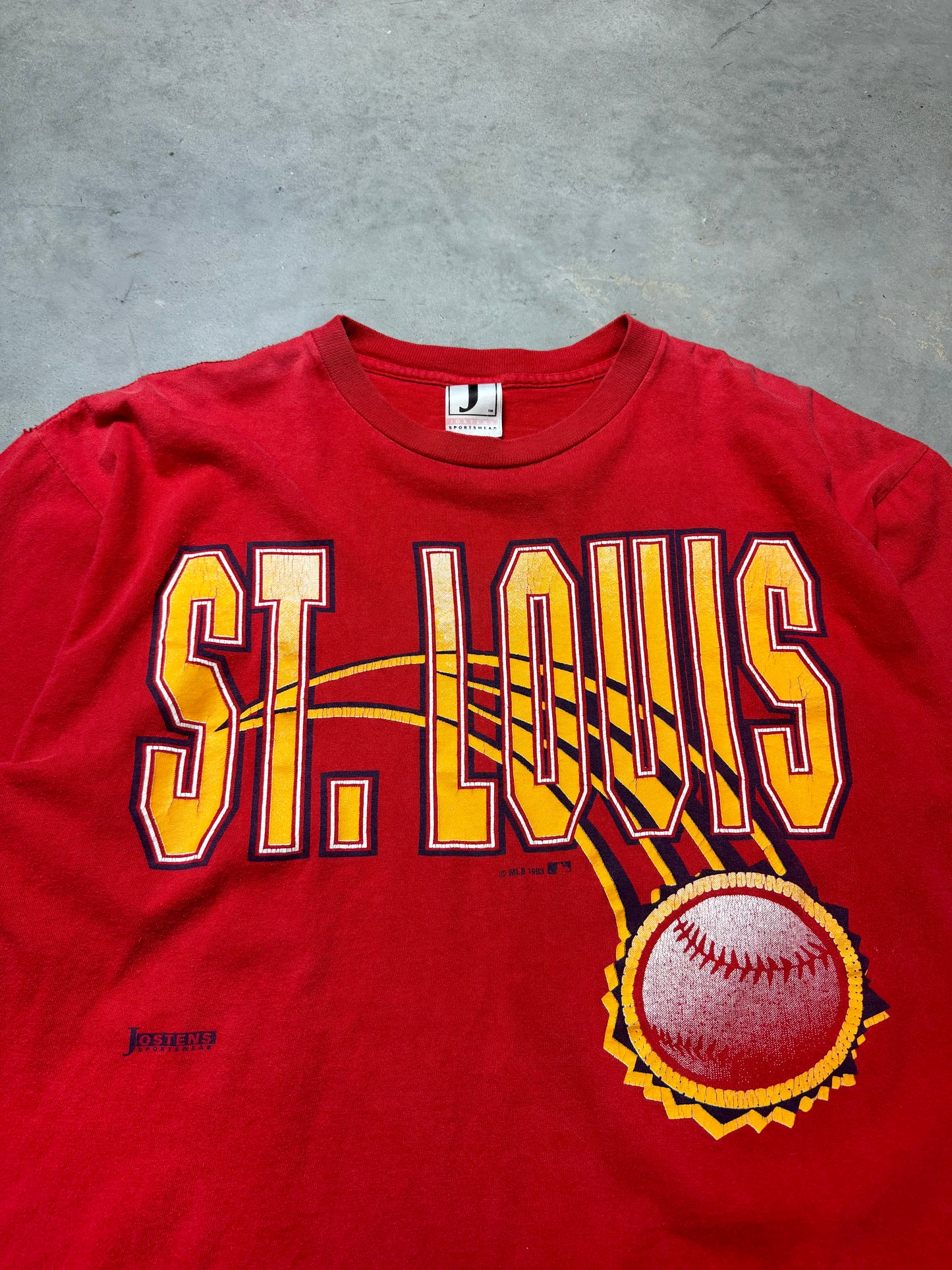 1993 St. Louis Cardinals Vintage Big Logo MLB Tee (XL)