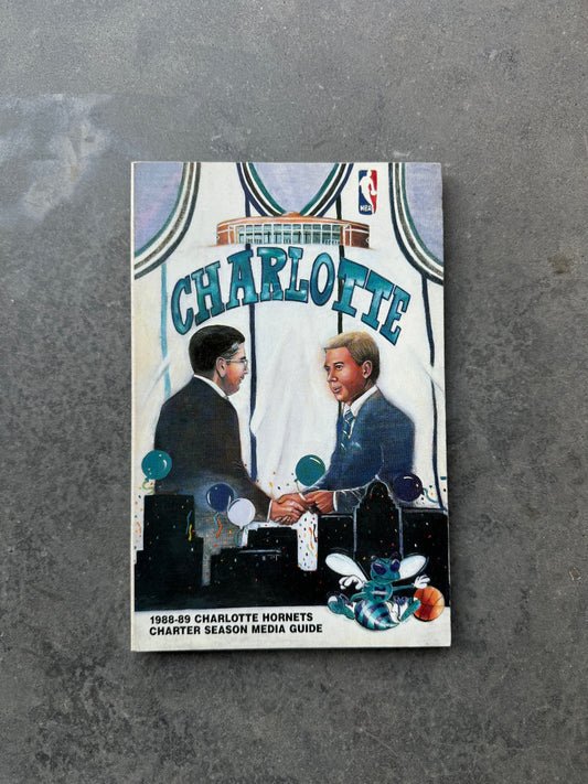 1988/1989 Charlotte Hornets Inaugural Season Vintage NBA Media Guide Coffee Table Book