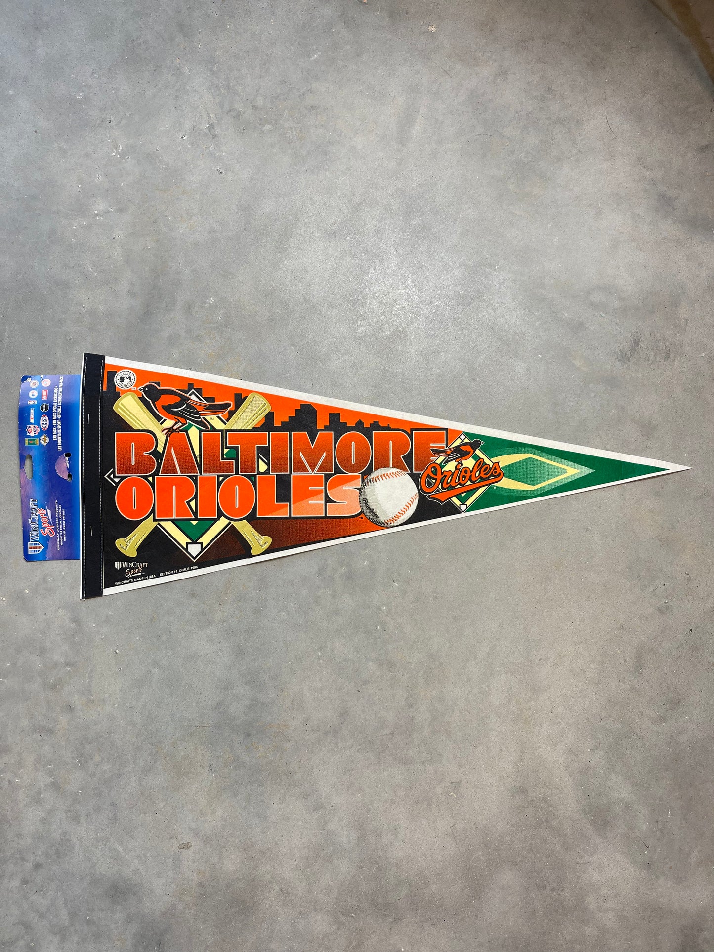 1996 Baltimore Orioles Vintage MLB Pennant