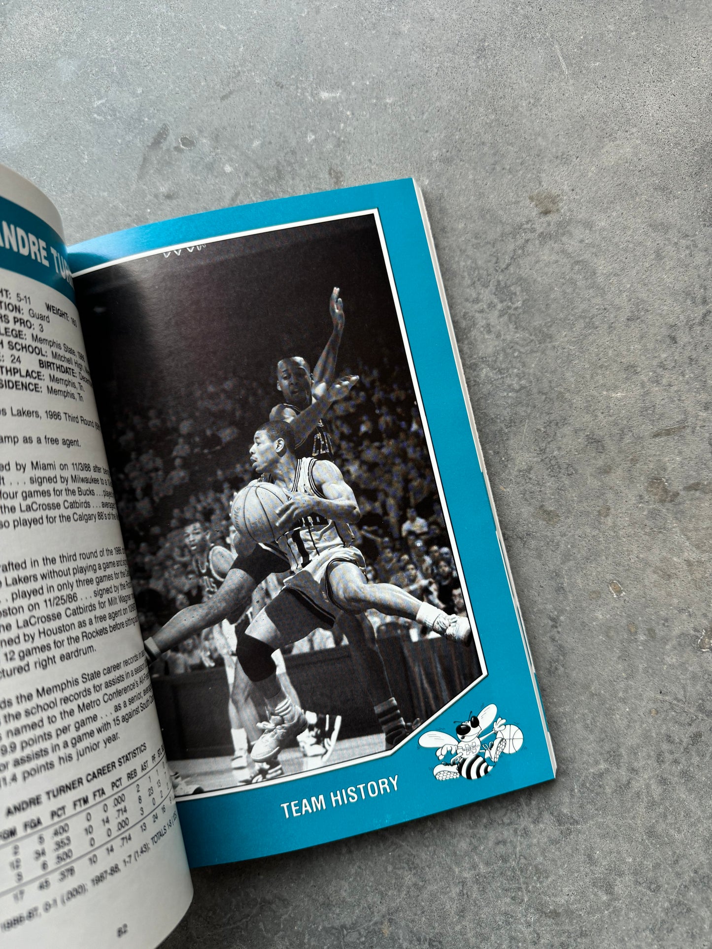 1989/1990 Charlotte Hornets Vintage NBA Media Guide Coffee Table Book