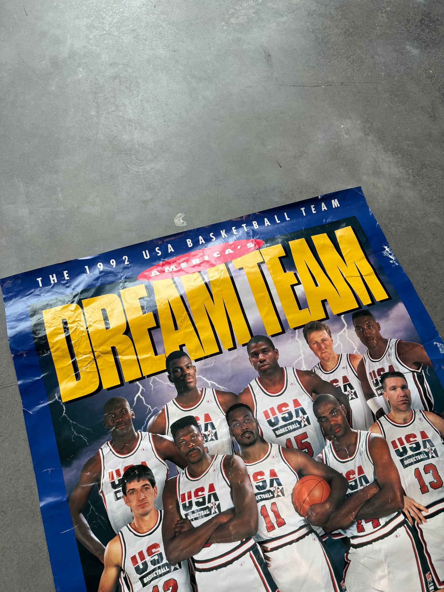 1992 USA Basketball Dream Team x Kraft “The Competition’s Nightmare” Vintage NBA Poster (23”x35”)