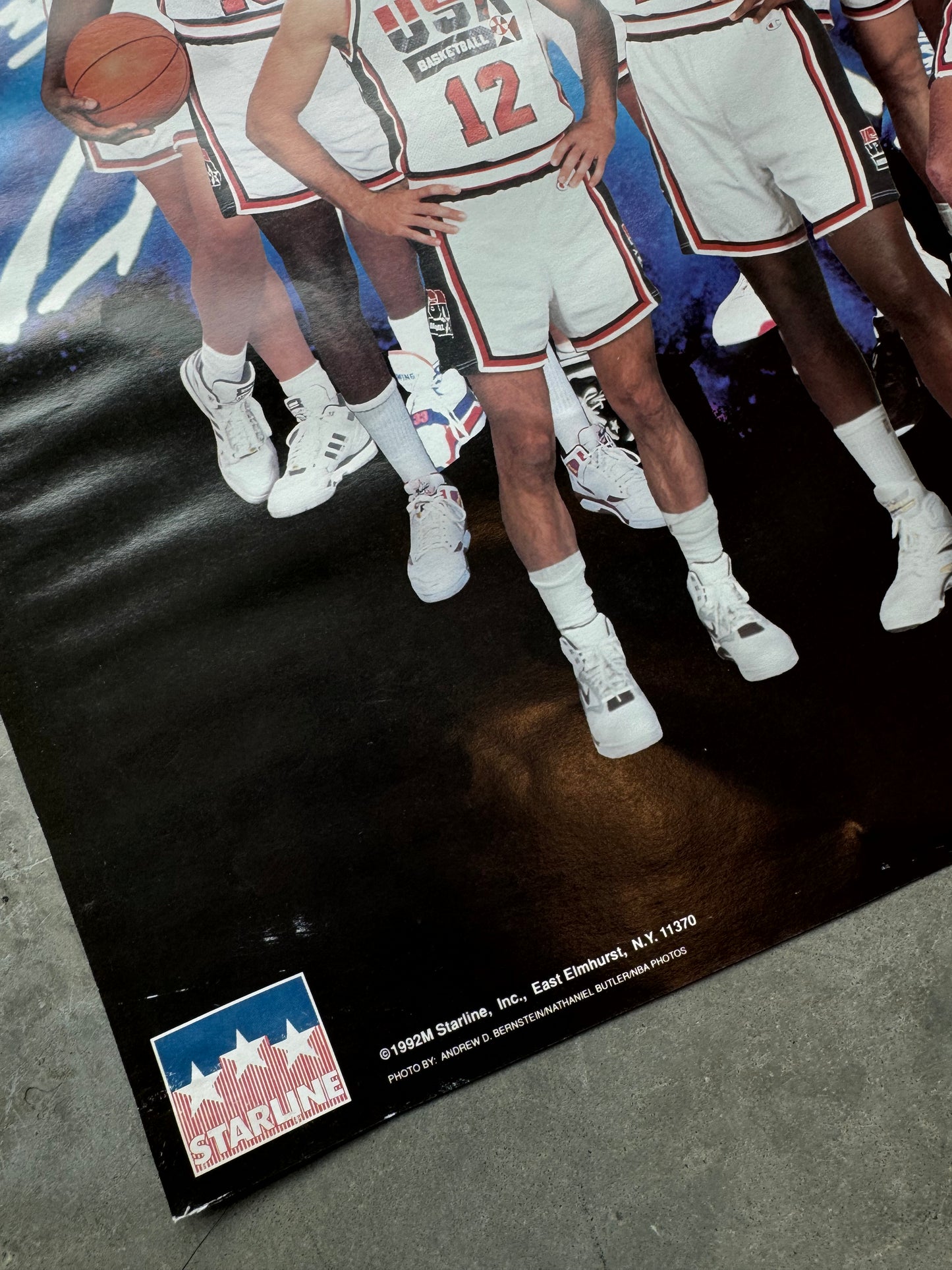 1992 USA Basketball Dream Team Vintage Fireworks Starline NBA Poster (16”x20”)