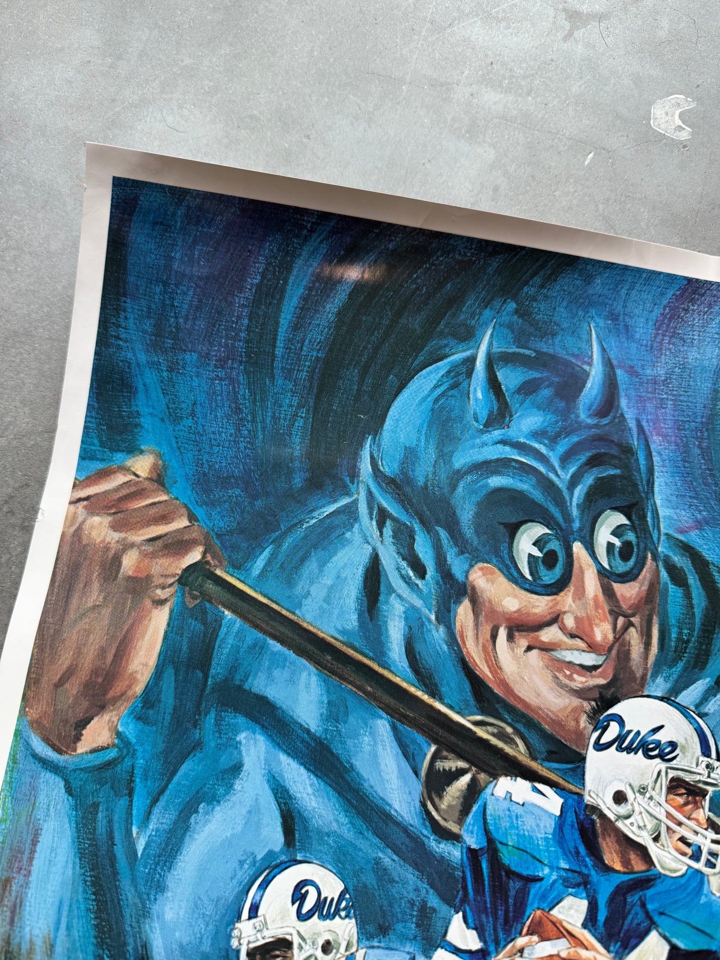 1981 Duke Blue Devils vs. Clemson Tigers Homecoming Vintage College Football Poster (18”x26”)