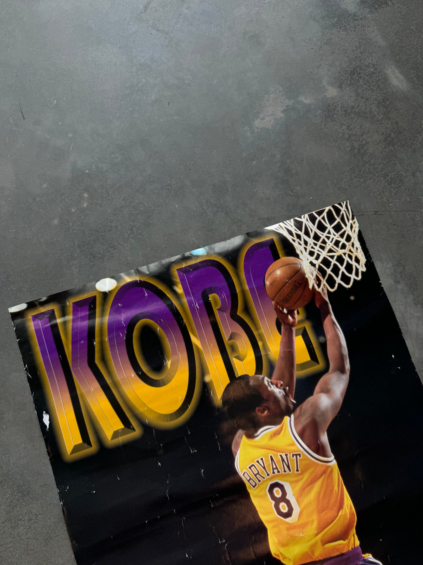 1998 Los Angeles Lakers Kobe Bryant Vintage Starline Slam Dunk NBA Poster (22”x35”)