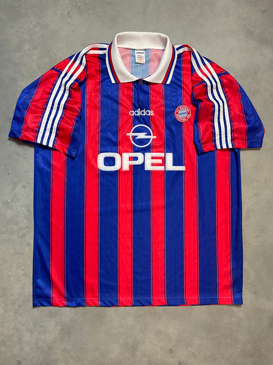 1995-1997 Bayern Munich Bundesliga Home Vintage Adidas Soccer Jersey (XXL)