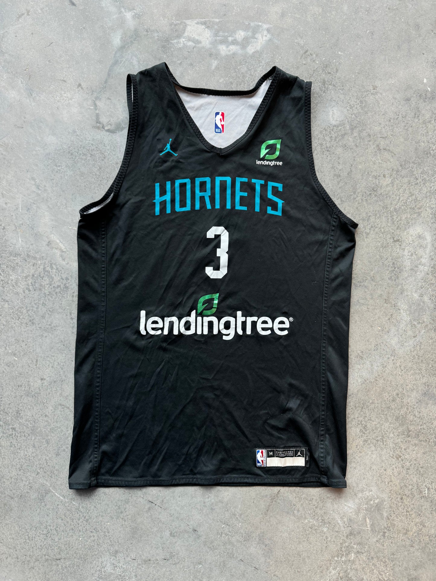 2020/2021 Charlotte Hornets Terry Rozier Lendingtree Worn Jordan Reversible Practice Jersey (Medium Tall)