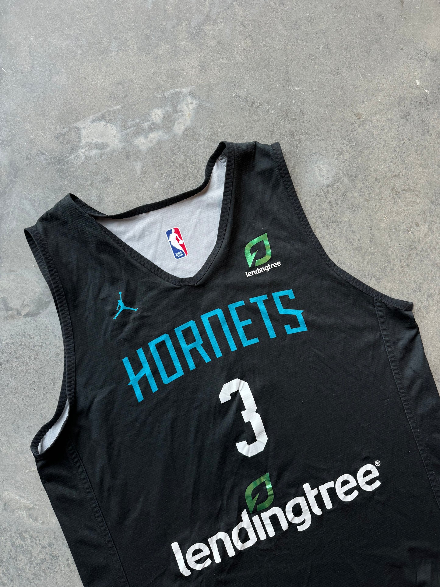 2020/2021 Charlotte Hornets Terry Rozier Lendingtree Worn Jordan Reversible Practice Jersey (Medium Tall)