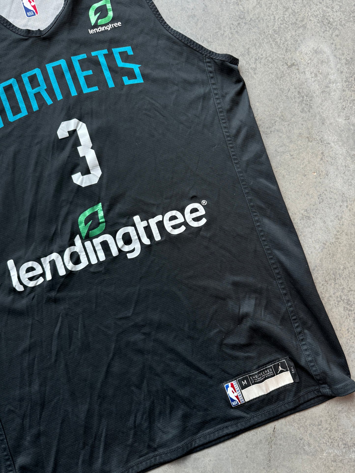 2020/2021 Charlotte Hornets Terry Rozier Lendingtree Worn Jordan Reversible Practice Jersey (Medium Tall)