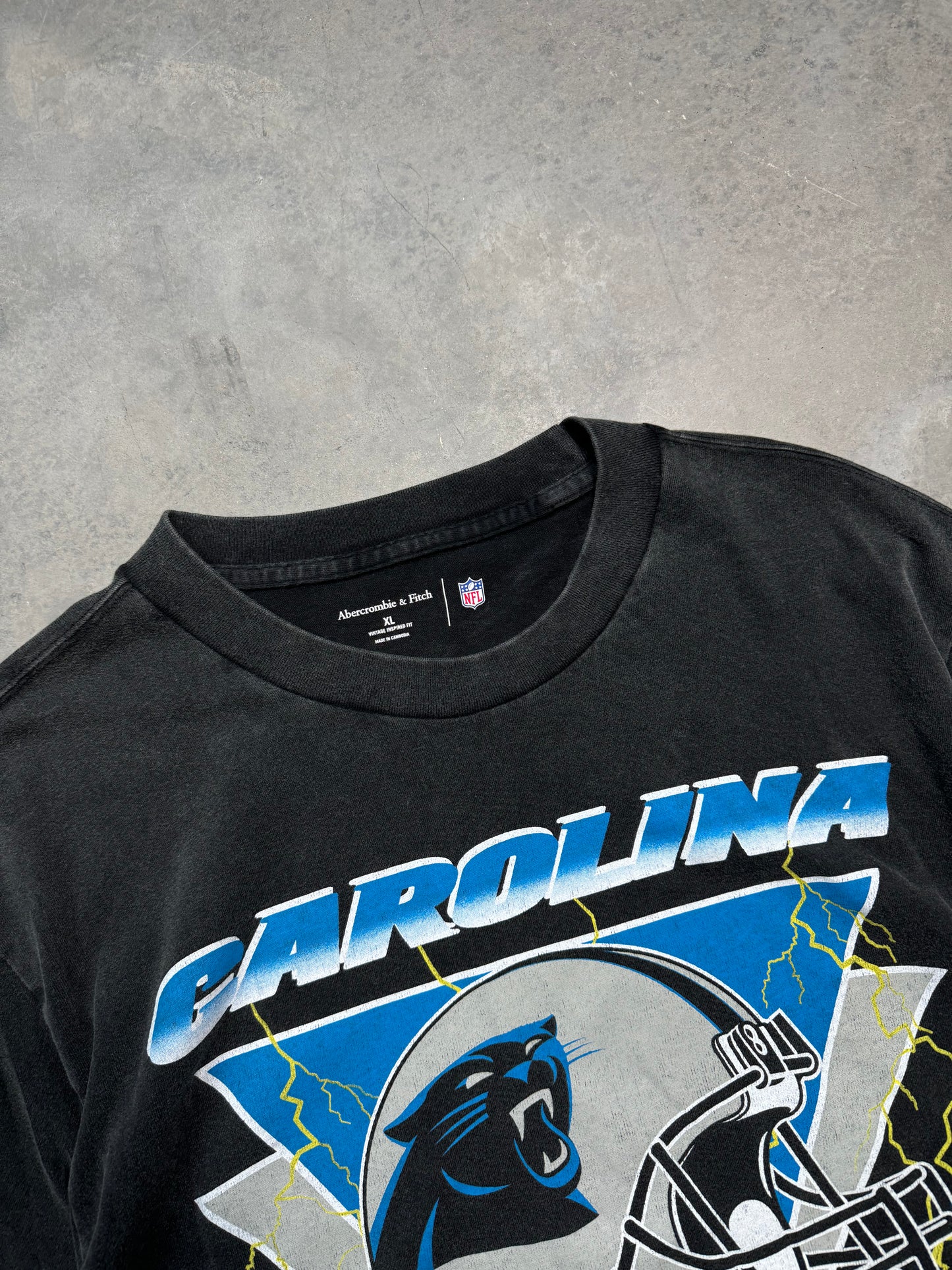 Carolina Panthers x Abercrombie & Fitch Vintage Style NFL Tee (XL)