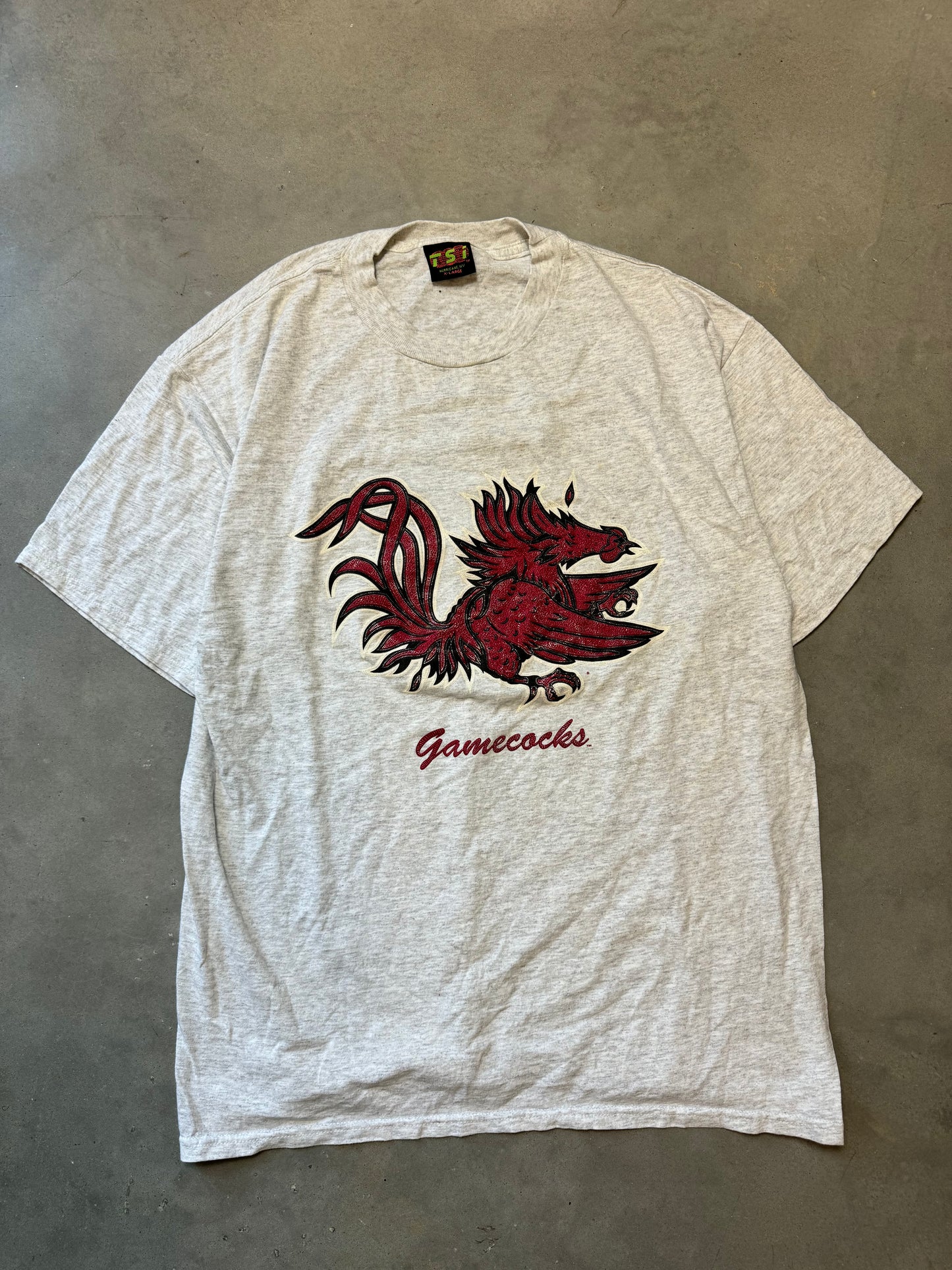 90’s South Carolina Gamecocks Vintage Heather Grey College Tee (XL)