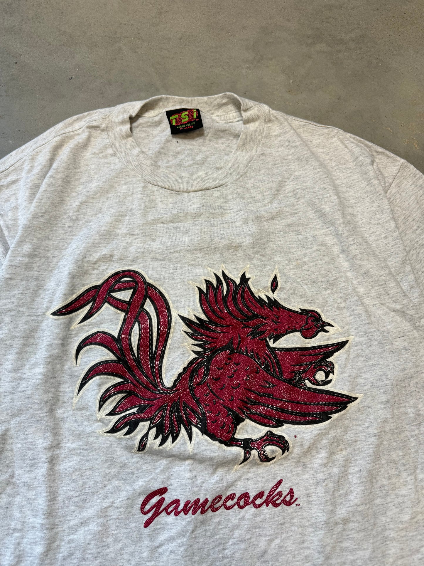 90’s South Carolina Gamecocks Vintage Heather Grey College Tee (XL)