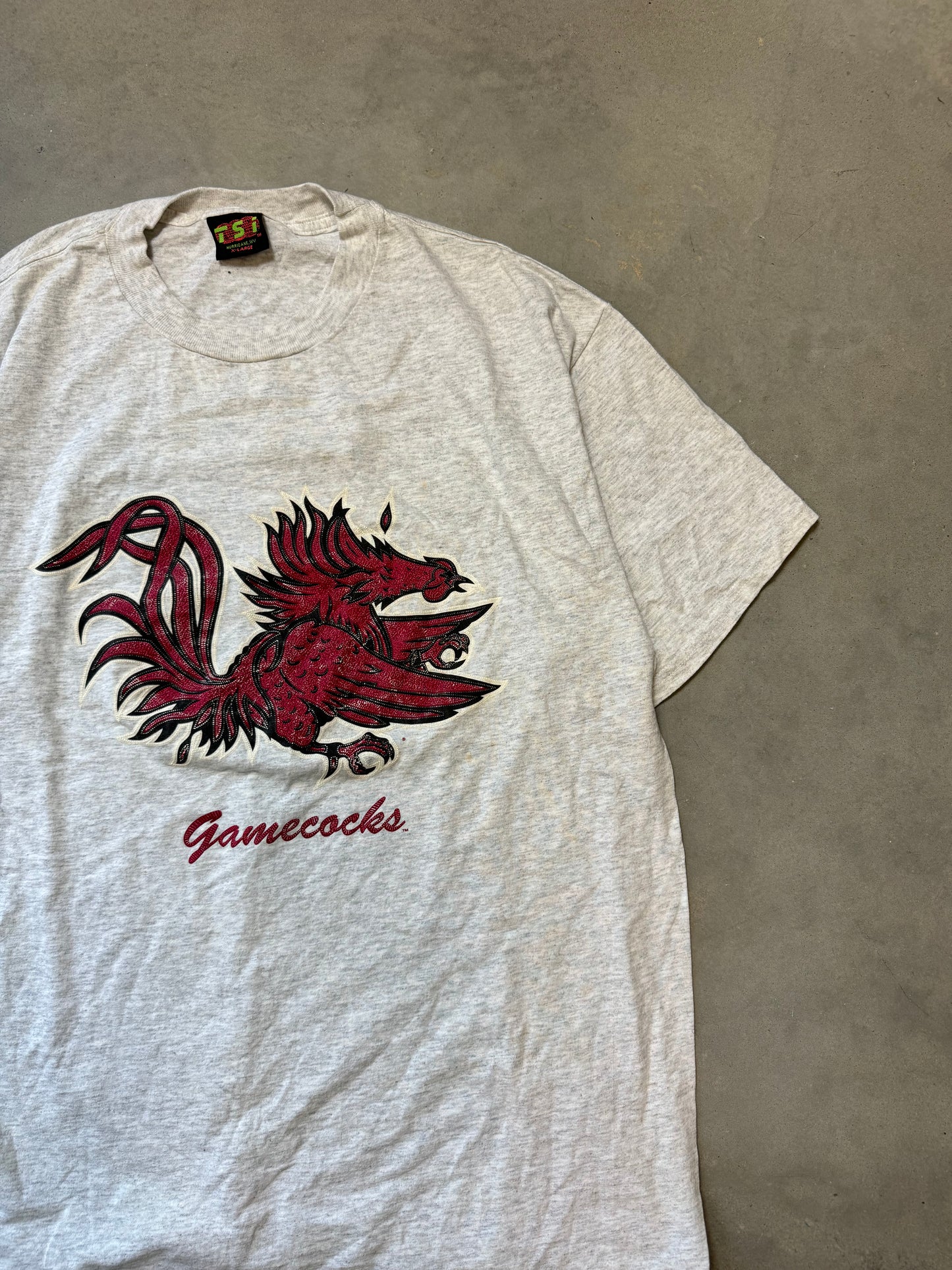 90’s South Carolina Gamecocks Vintage Heather Grey College Tee (XL)