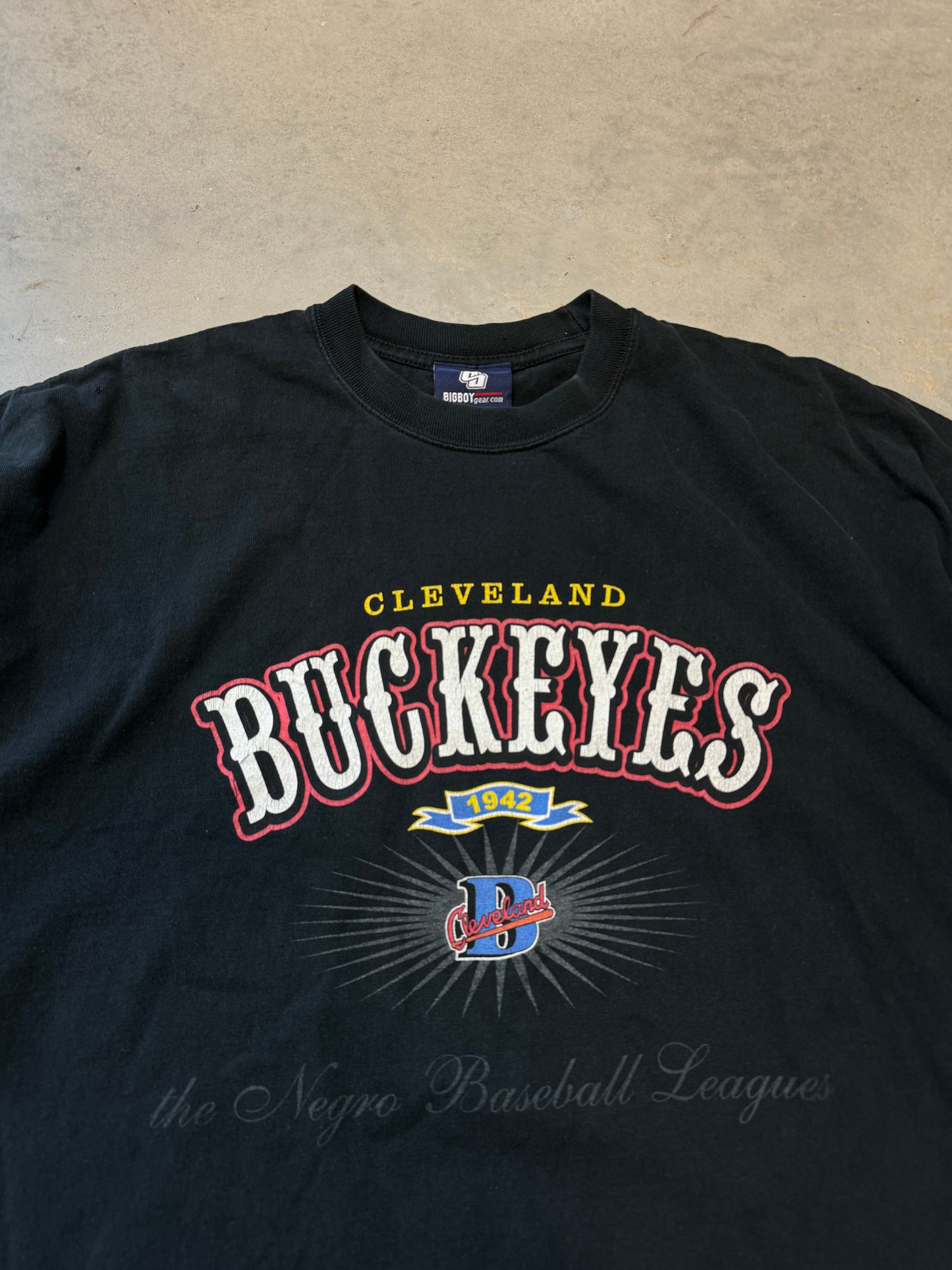 90’s Cleveland Buckeyes Vintage Negro League Baseball Discover Greatness Tee (XXL)