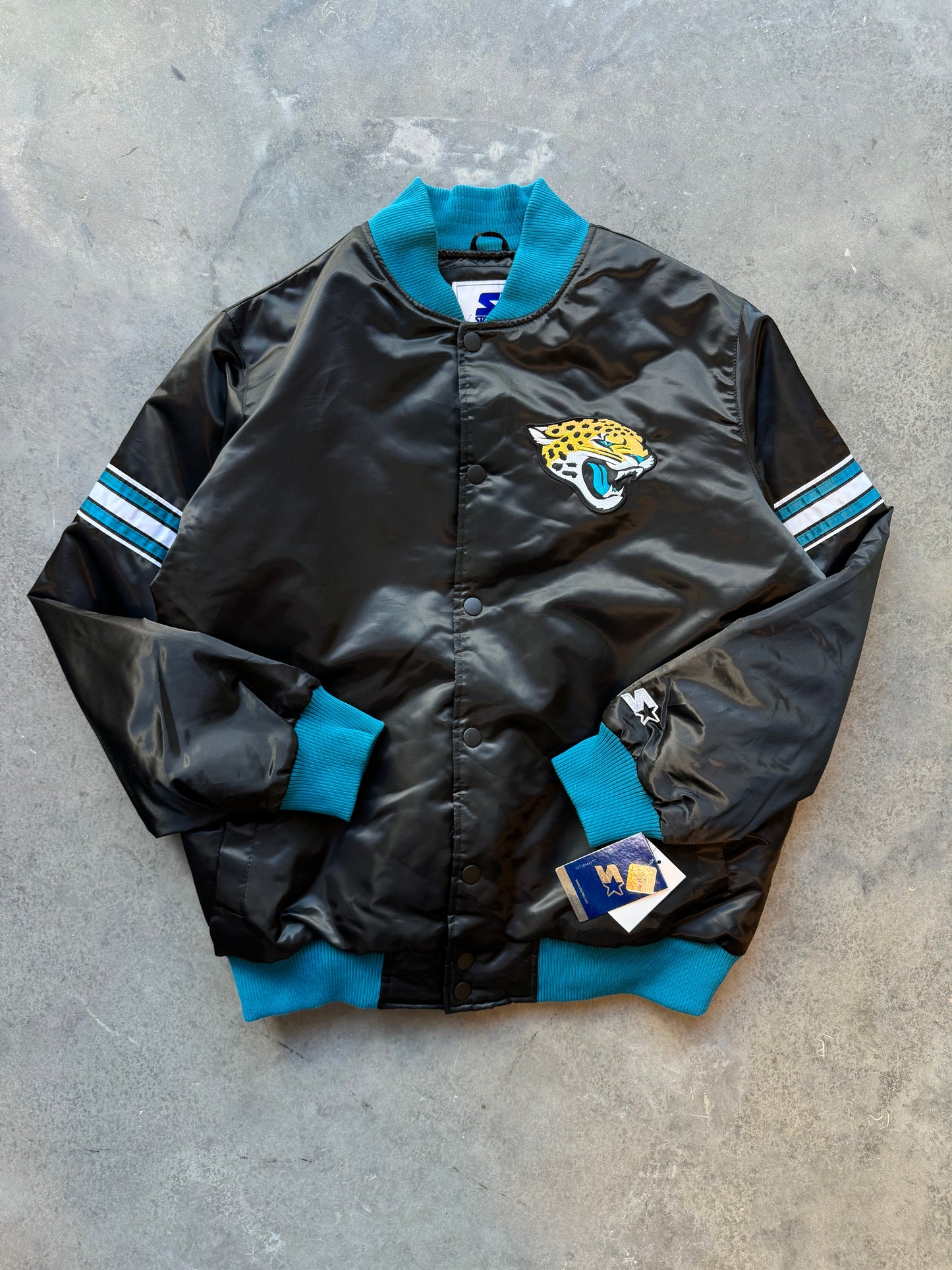 2019 Jacksonville Jaguars Black Starter NFL Satin Jacket - Deadstock (XL)