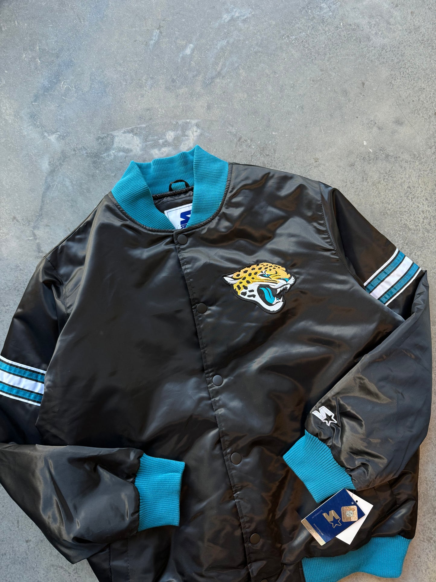 2019 Jacksonville Jaguars Black Starter NFL Satin Jacket - Deadstock (XL)