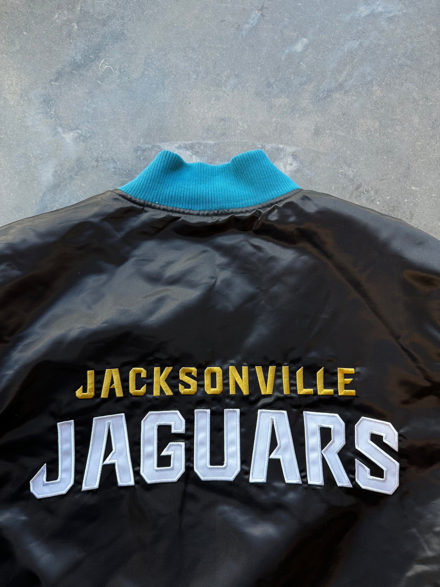 2019 Jacksonville Jaguars Black Starter NFL Satin Jacket - Deadstock (XL)