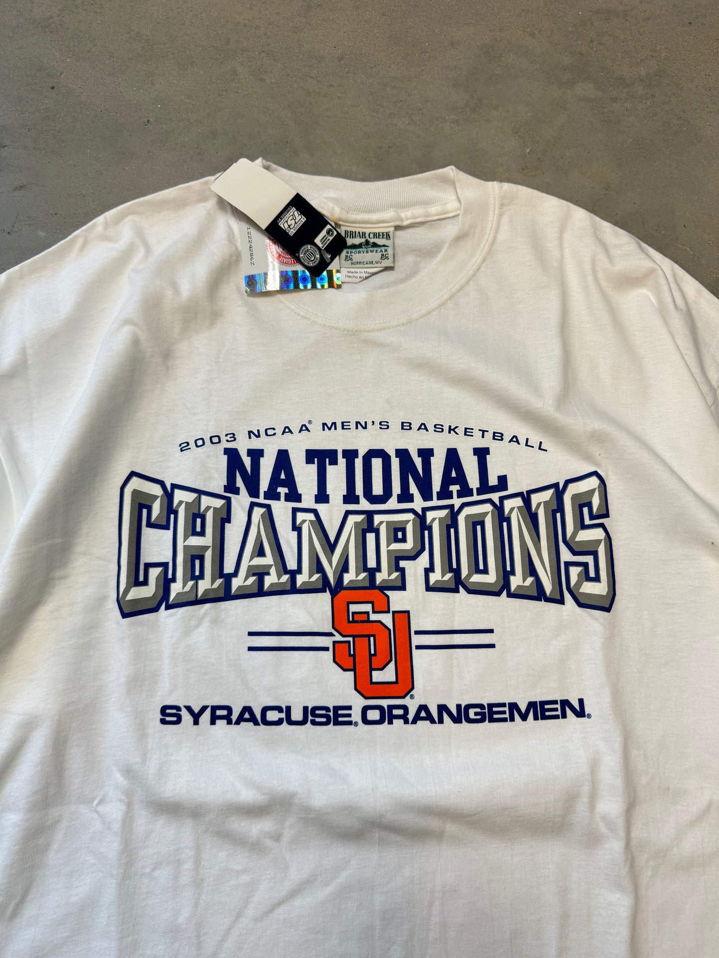 2003 Syracuse Oragemen Vintage National Champions Tee - Deadstock (2XL)