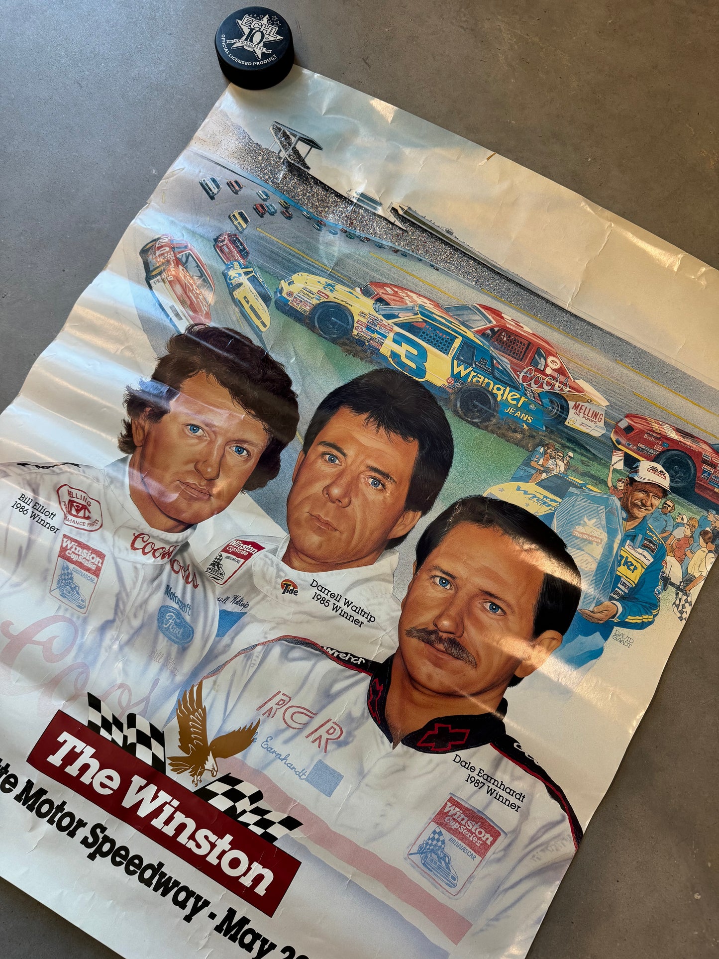 1988 The Winston Charlotte Motor Speedway Vintage NASCAR Racing Poster (24”x29.5”)