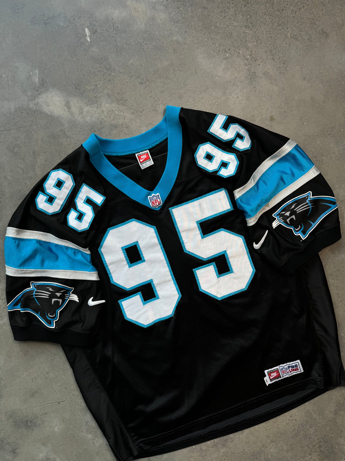1998 Carolina Panthers Greg Lloyd Vintage Black Nike Fully Stitched On Field Authentic NFL Jersey (56/XXXL)