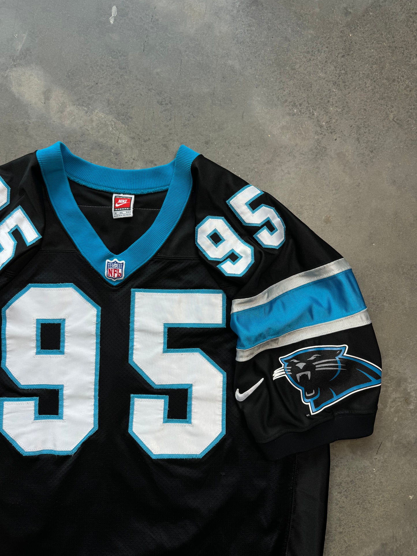 1998 Carolina Panthers Greg Lloyd Vintage Black Nike Fully Stitched On Field Authentic NFL Jersey (56/XXXL)