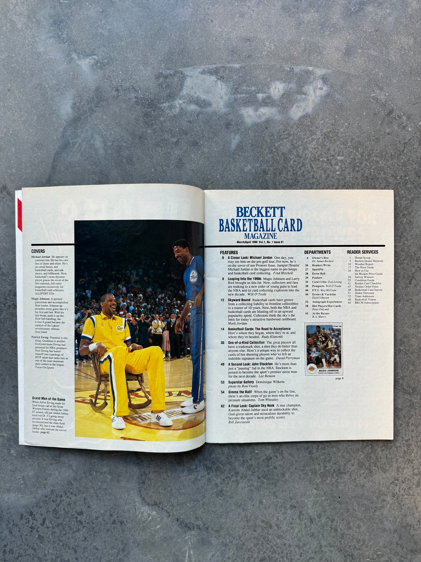 1990 Beckett Basketball Card Magazine Michael Jordan Cover Vintage NBA Coffee Table Book