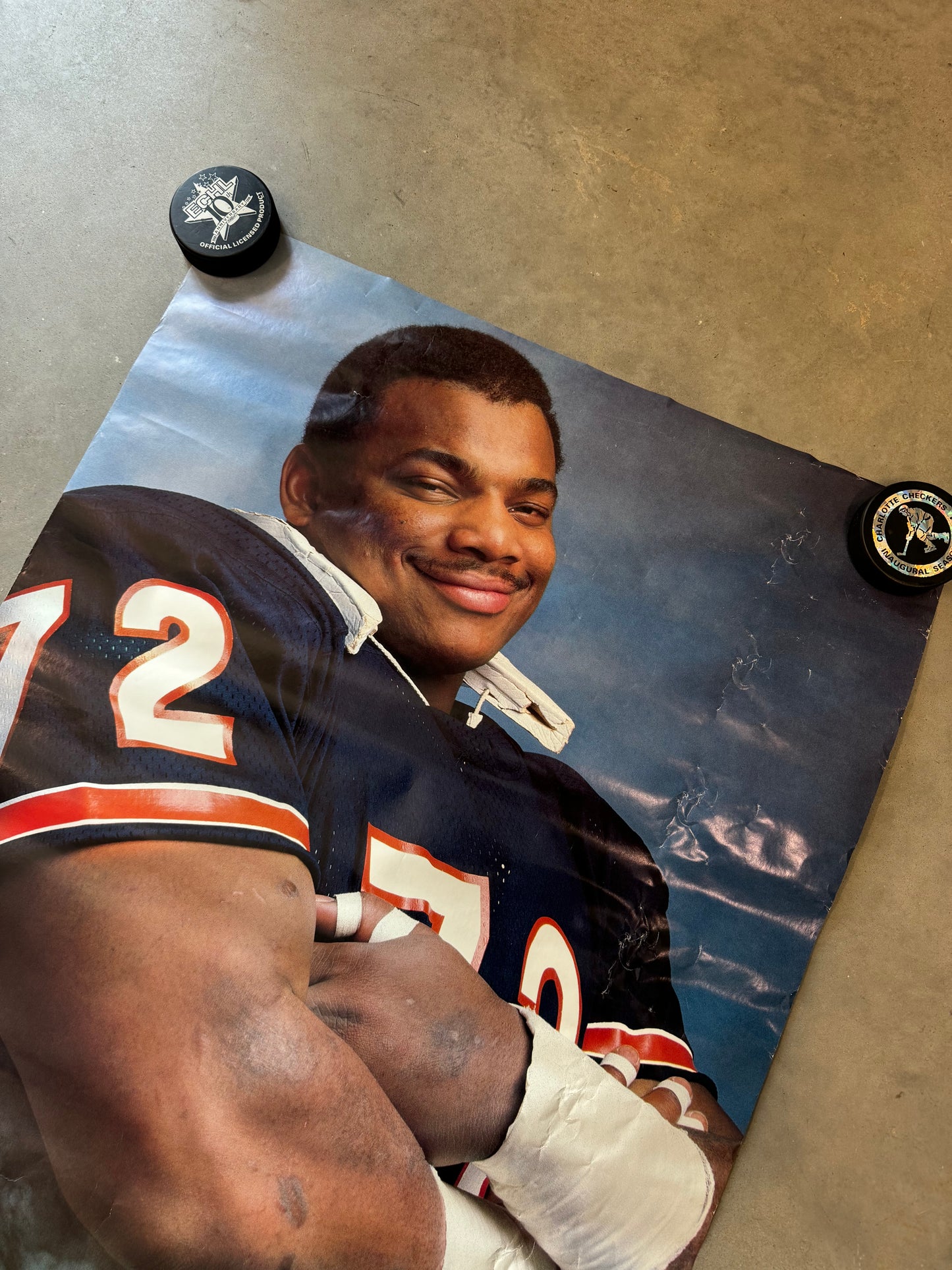 80’s Chicago Bears William “The Fridge” Perry Vintage NFL Poster (22.5”x35”)