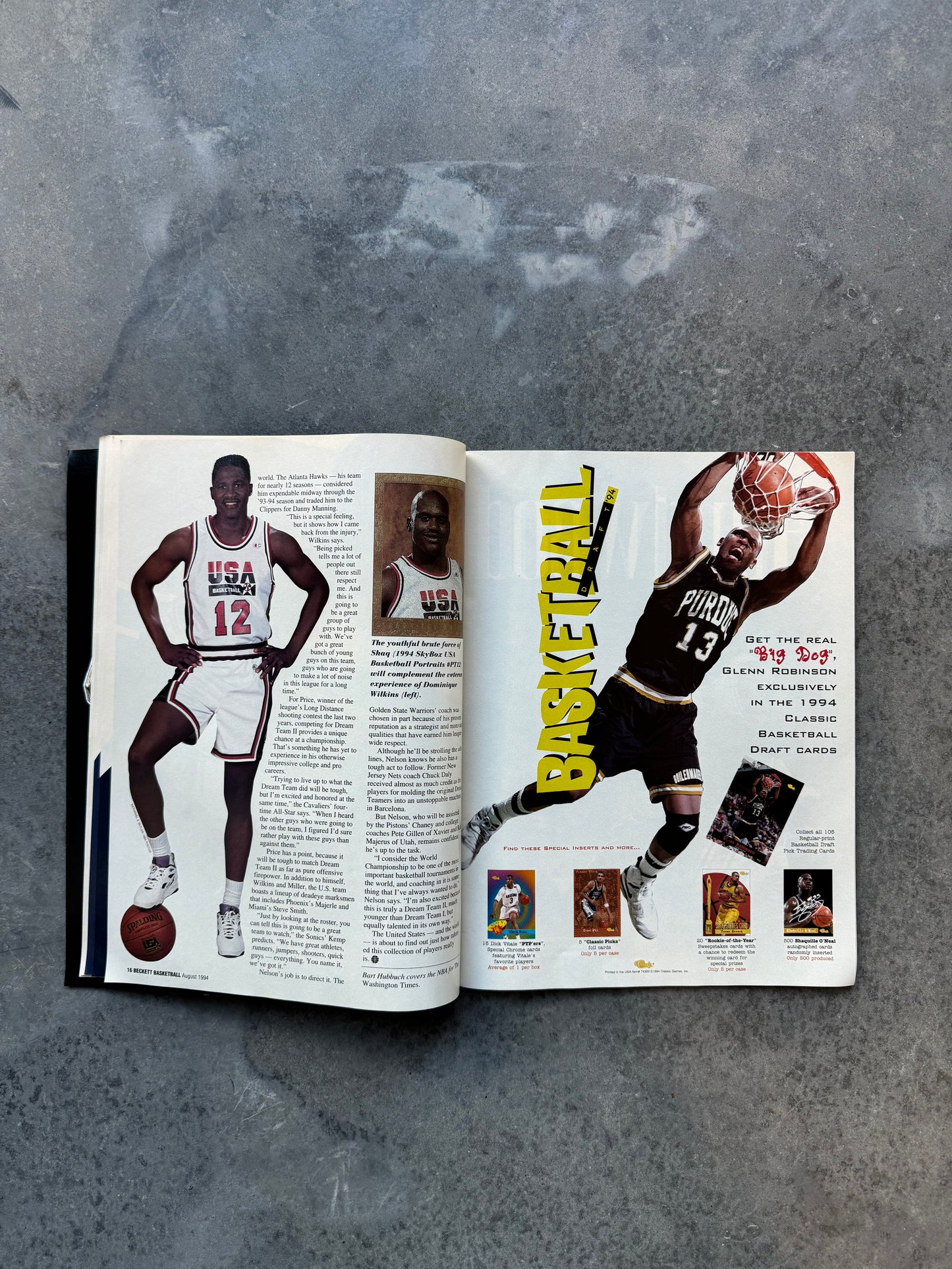 1994 Beckett USA Basketball Vintage Dream Team II: Taking The World NBA Coffee Table Book