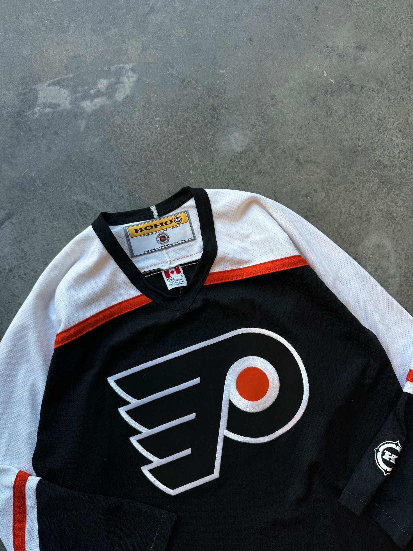 90’s Philadelphia Flyers Vintage Black Koho NHL Hockey Jersey (Medium)