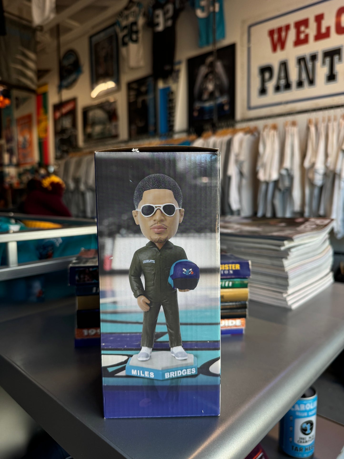 2019 Charlotte Hornets Miles Bridges Fighter Pilot NBA Bobblehead - Brand New In Box