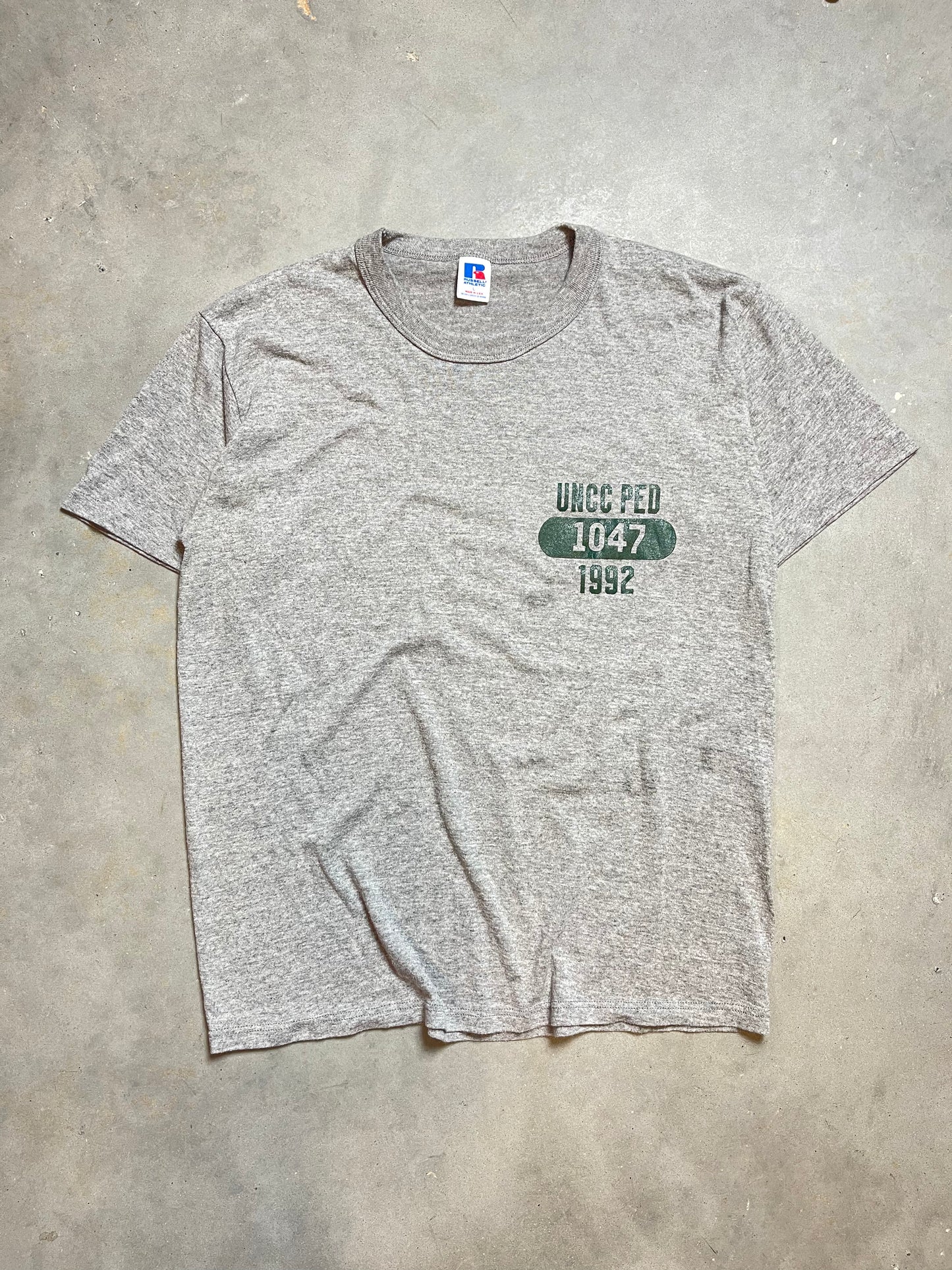 1992 UNC Charlotte 49ers Vintage Physical Education Russell Athletic Tee (Large)