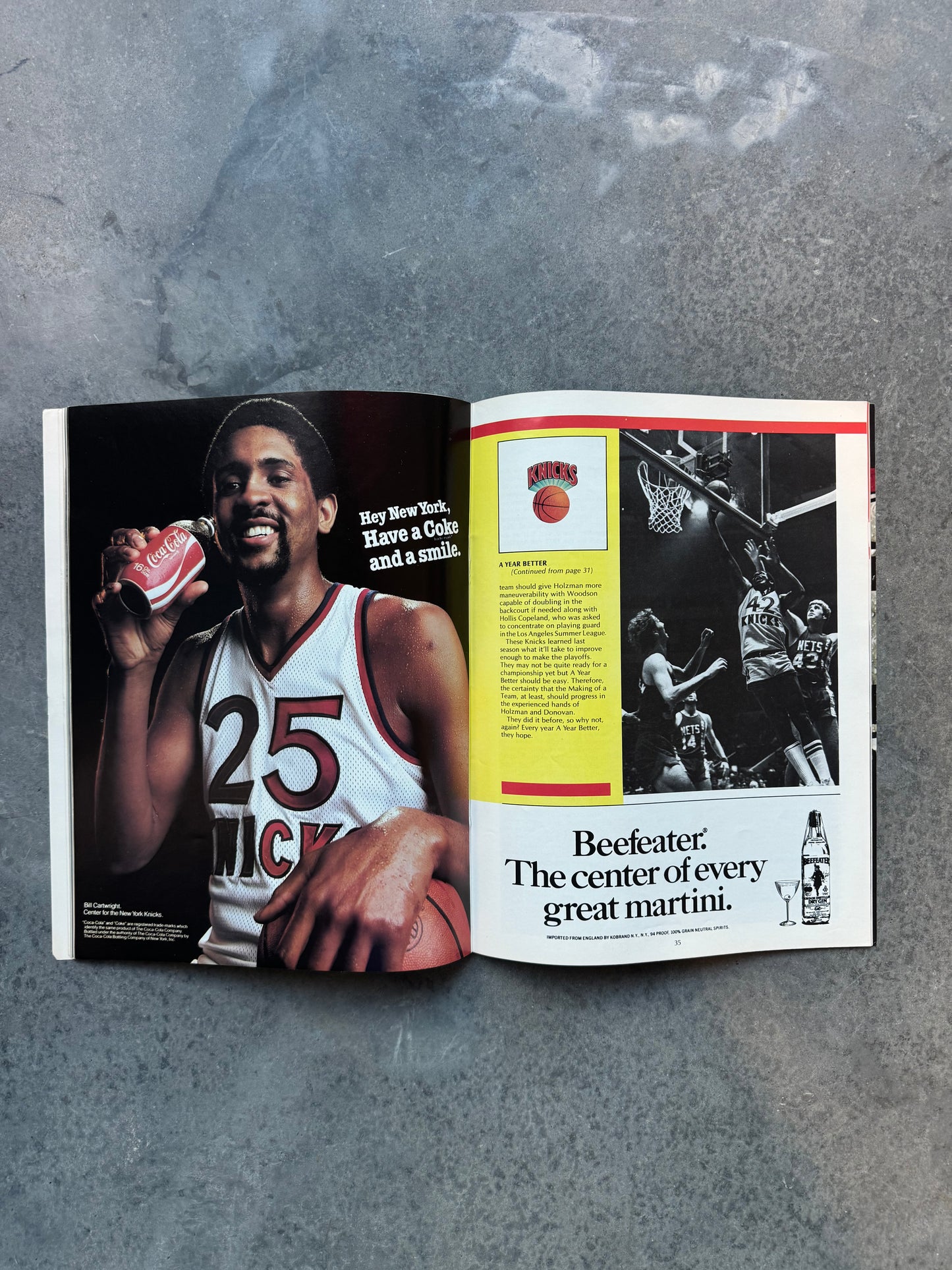 1981 New York Knicks Vintage NBA Media Guide Yearbook Coffee Table Book