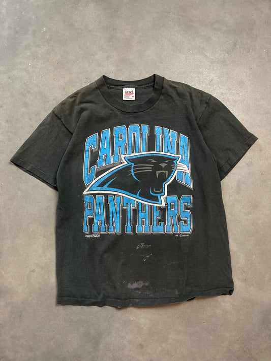 1993 Carolina Panthers Vintage Block Spellout NFL Tee (Small)