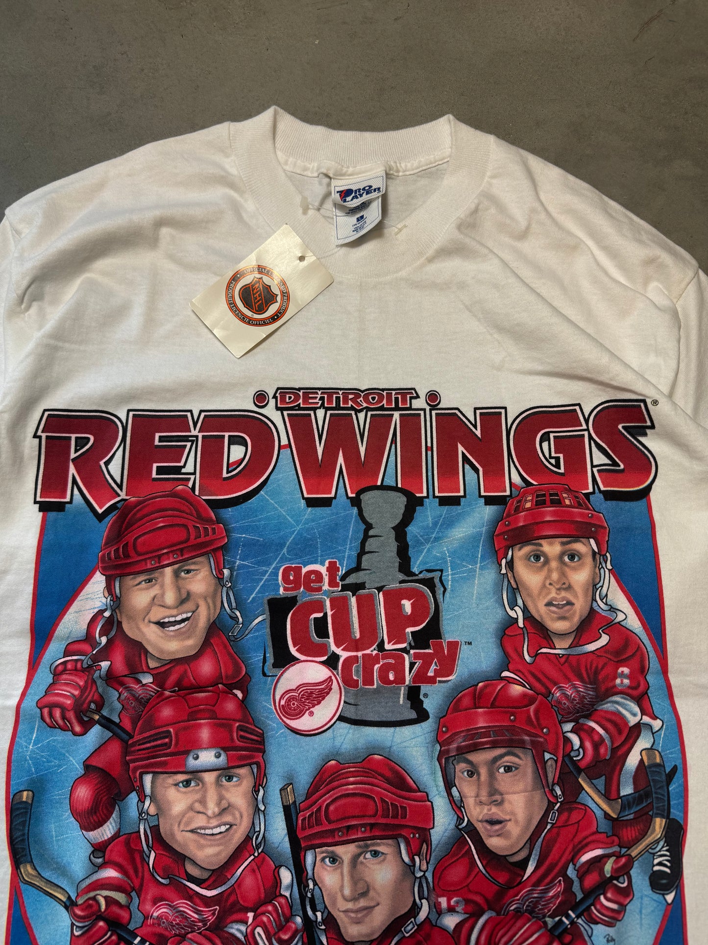 1996 Detroit Red Wings “Rushin’ to the Cup” Vintage NHL Tee - Deadstock (Large)