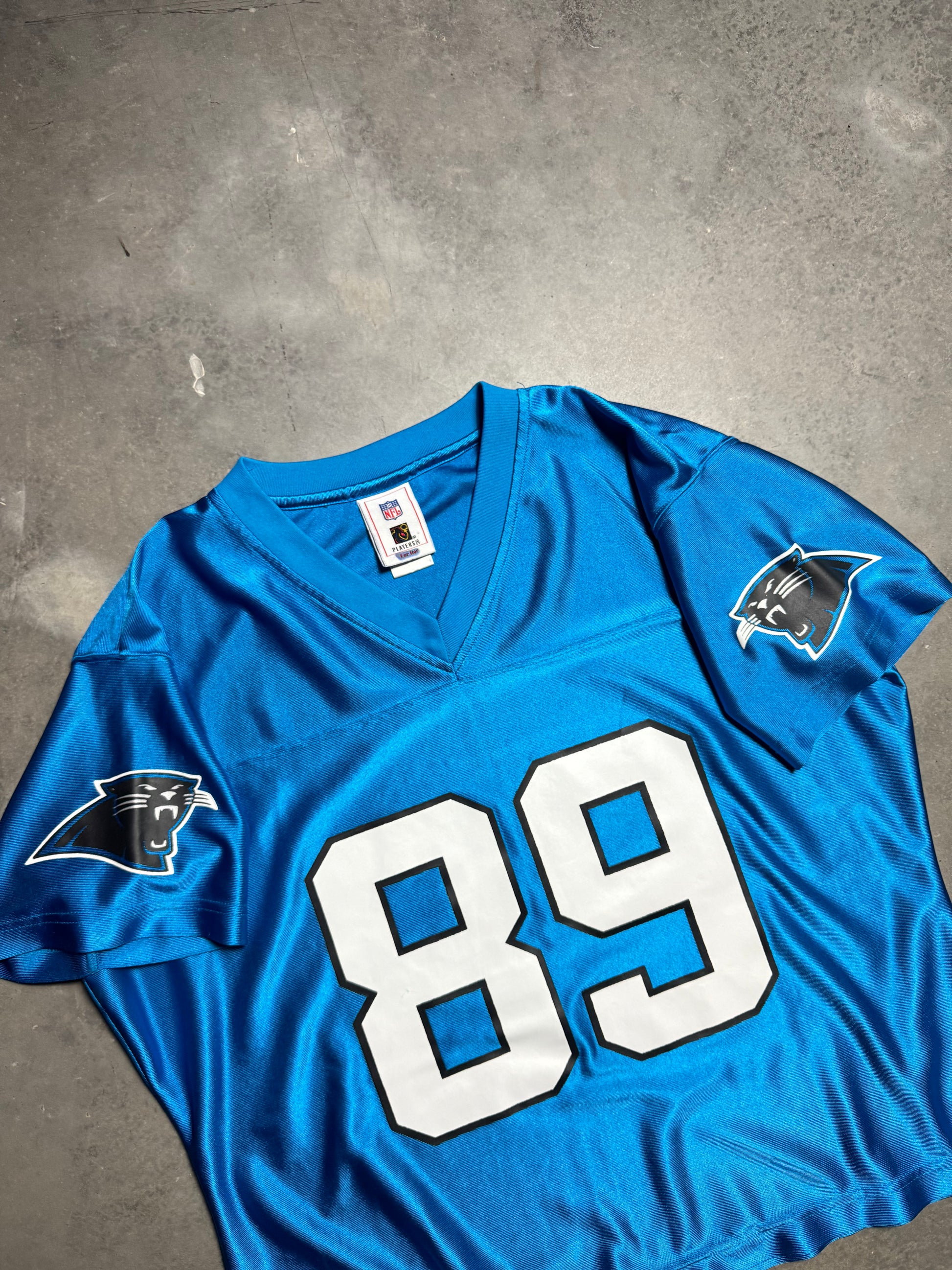 Carolina Panthers Smith 89 ユニフォーム サイズ52 00's Carolina Panthers Steve Smith Vintage Women's Electric