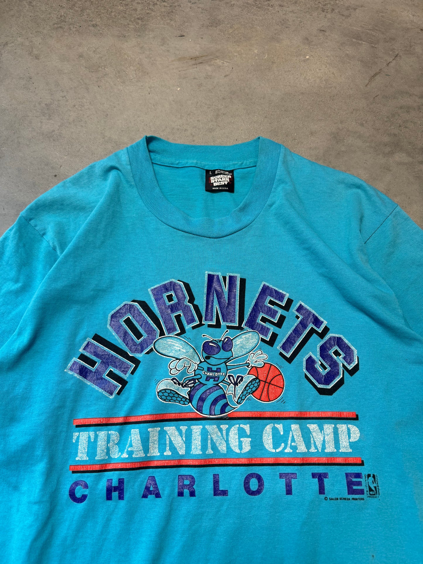 90’s Charlotte Hornets Training Camp Vintage NBA Tee (Large)