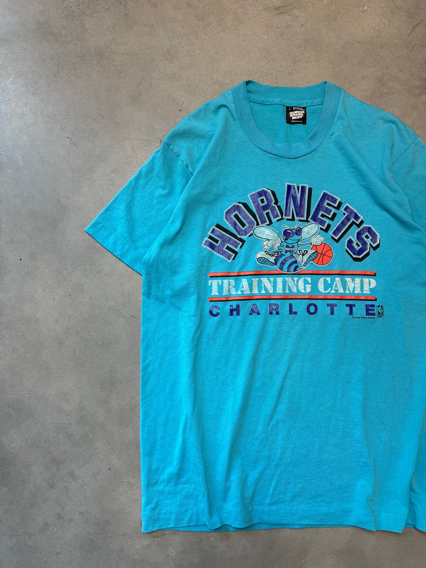 90’s Charlotte Hornets Training Camp Vintage NBA Tee (Large)