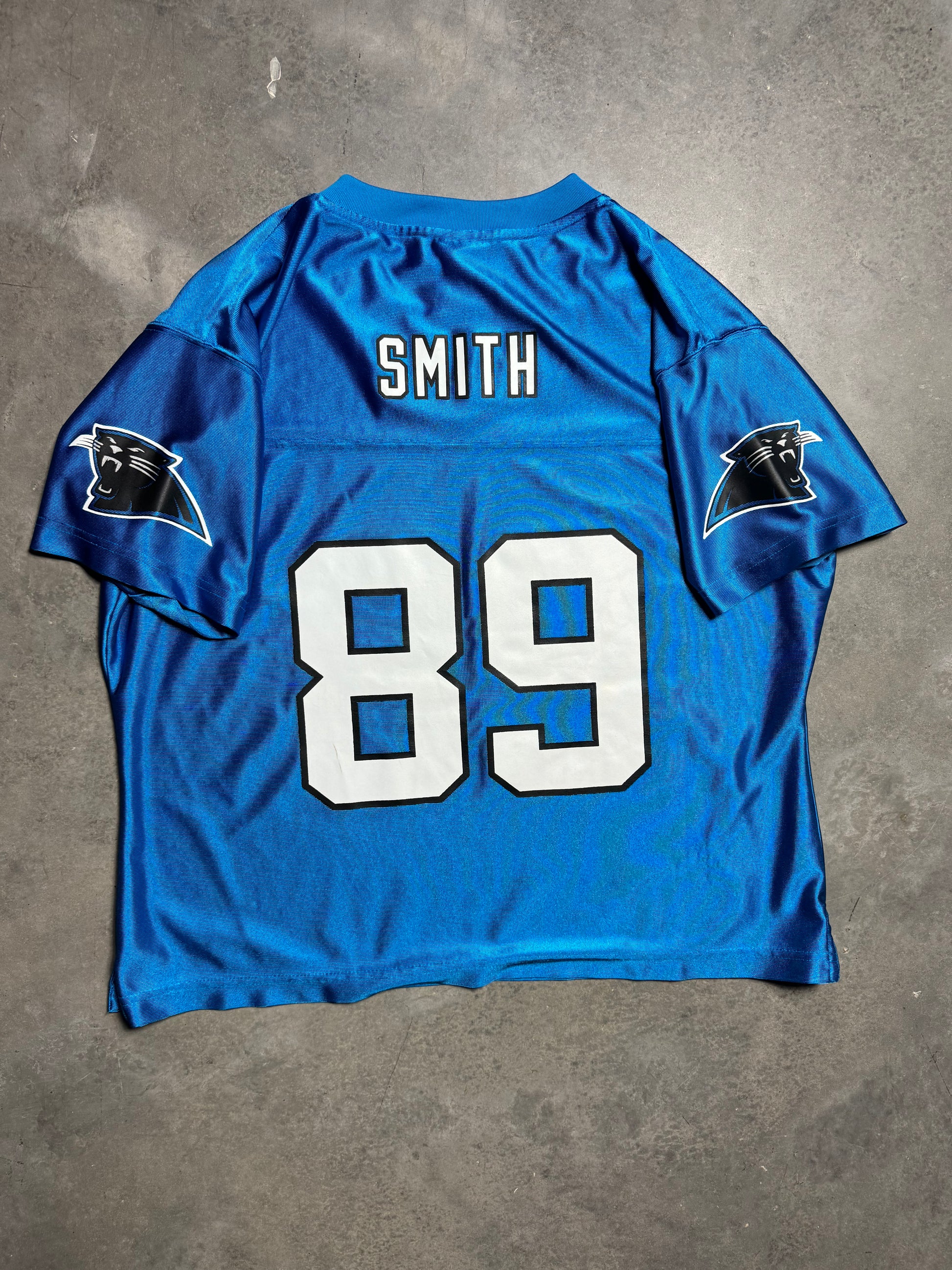 Carolina Panthers Smith 89 ユニフォーム サイズ52 00's Carolina Panthers Steve Smith Vintage Women's Electric