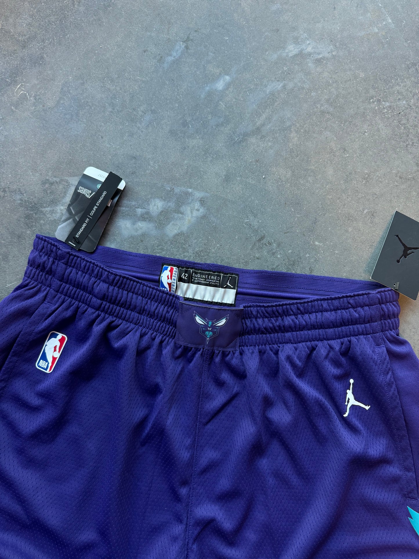 2019/2020 Charlotte Hornets Jordan Purple Statement NBA Shorts - Deadstock (Size 42/XL)