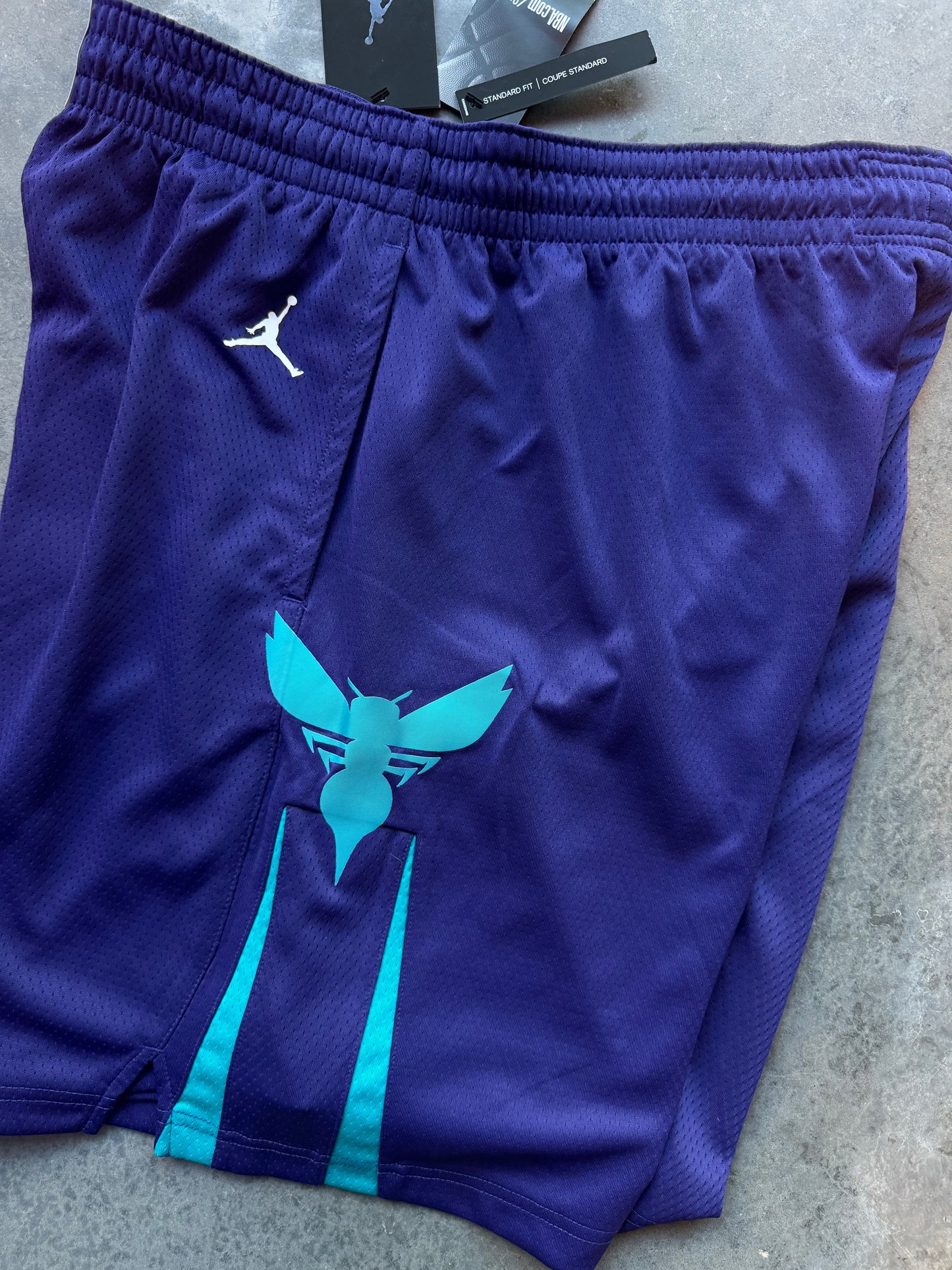 2019/2020 Charlotte Hornets Jordan Purple Statement NBA Shorts - Deadstock (Size 42/XL)