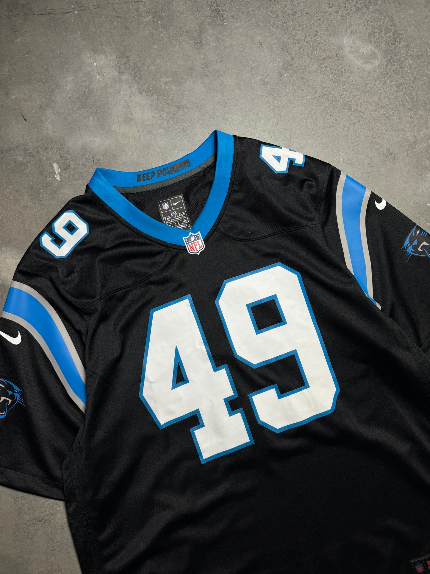 2023 Carolina Panthers Frankie Luvu Black Nike NFL Jersey (XXL)