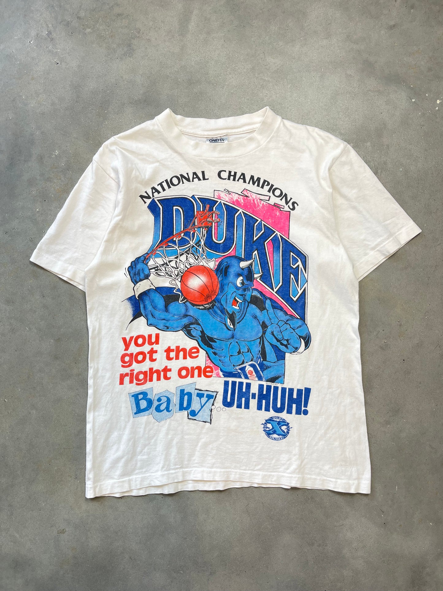 1991 Duke Blue Devils Vintage NCAA National Champions Tee (Medium)