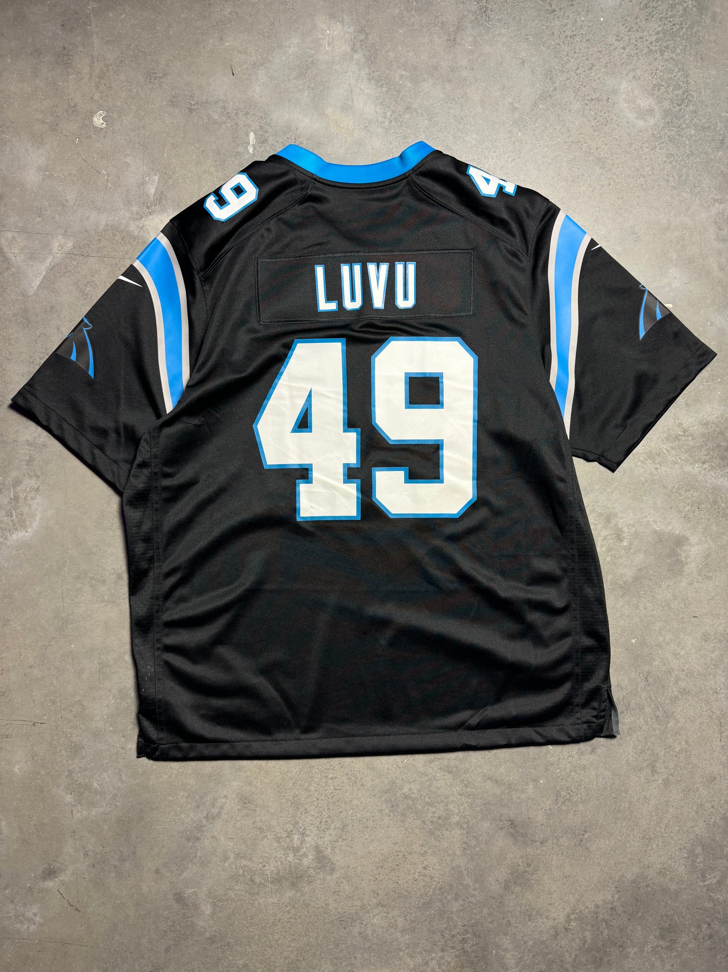 2023 Carolina Panthers Frankie Luvu Black Nike NFL Jersey (XXL)