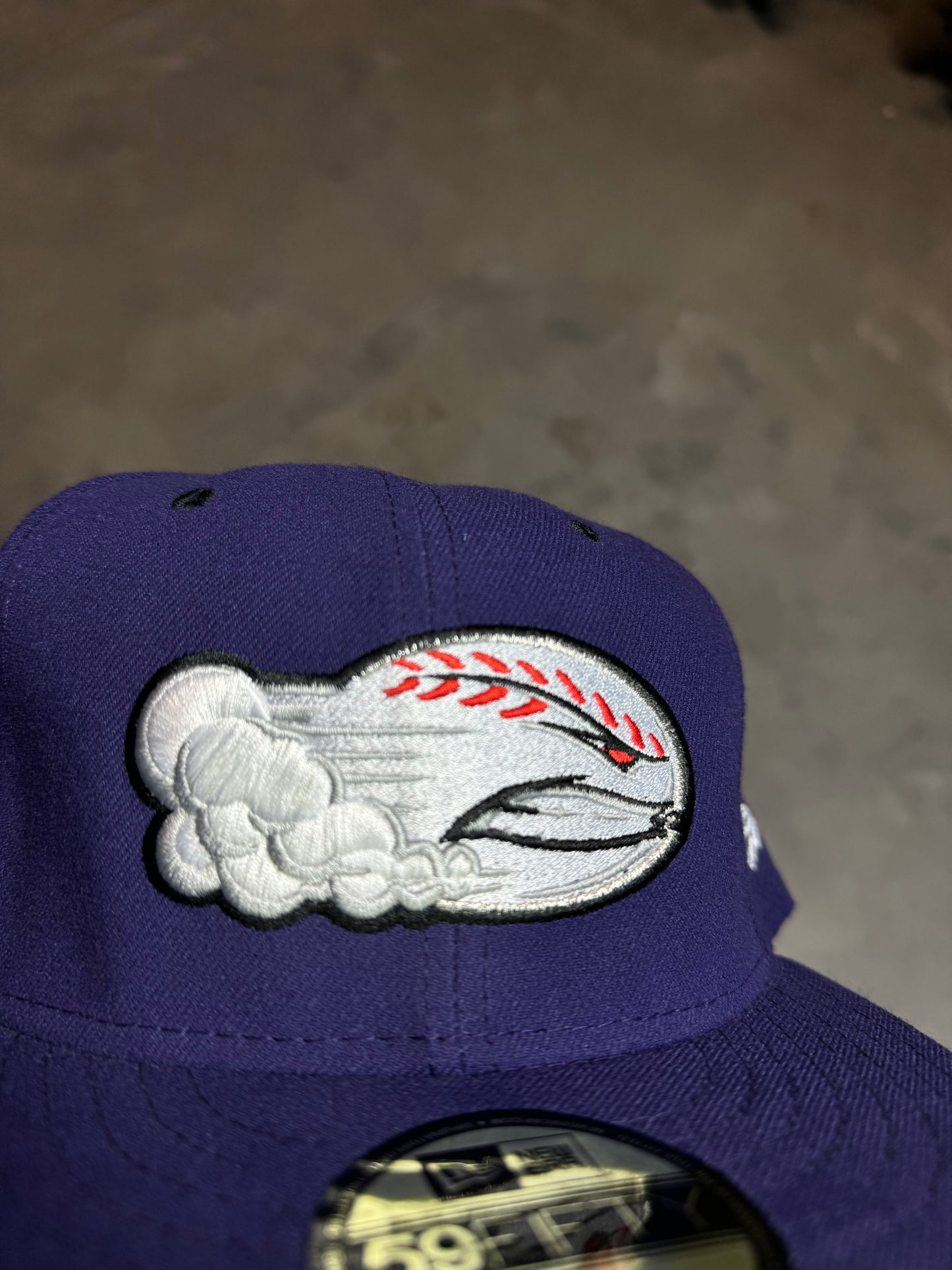 2011 Winston Salem Dash Purple Vintage Minor League Baseball New Era Fitted Hat (7 1/2)